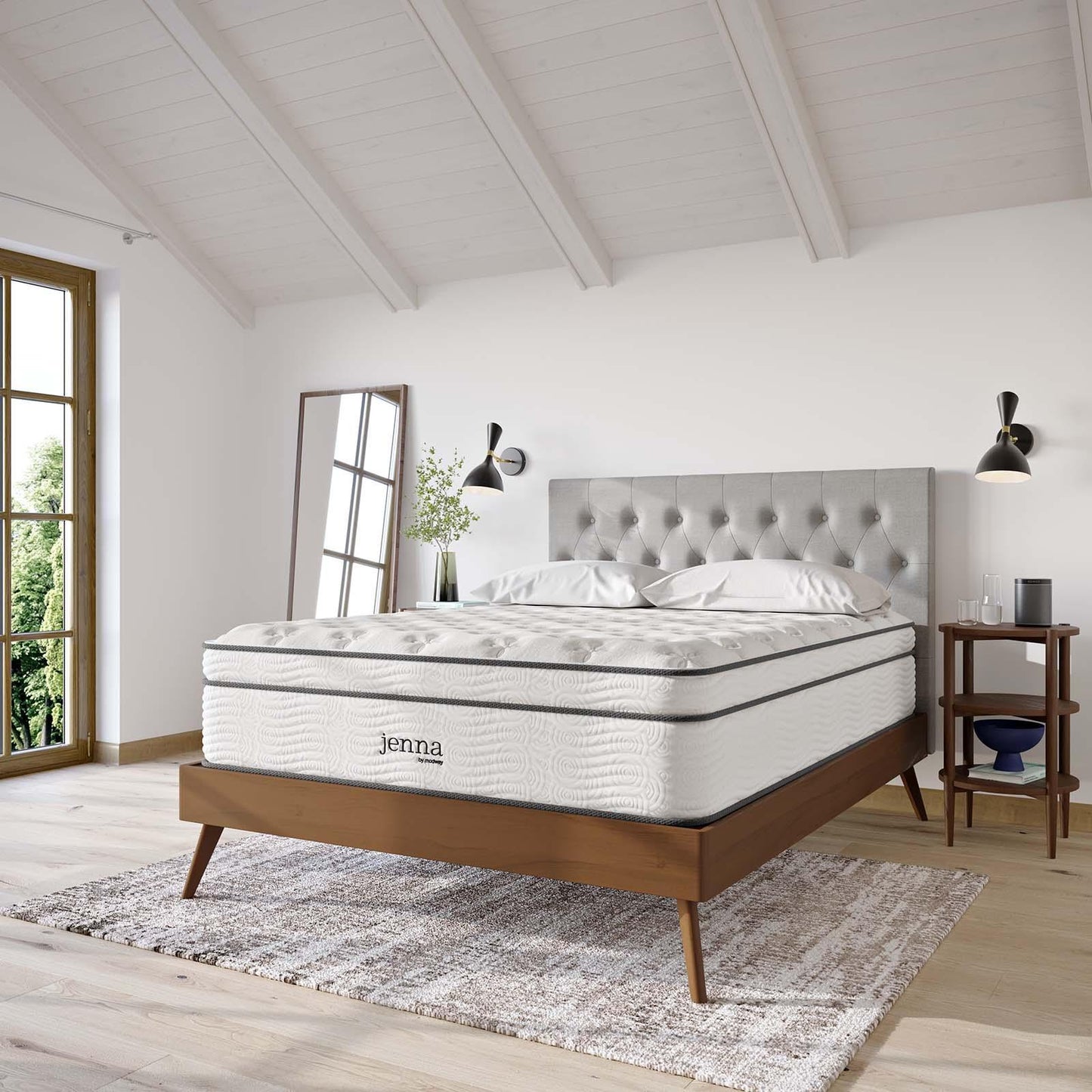 Modway Jenna 14" Innerspring and Foam Queen Mattress FredCo