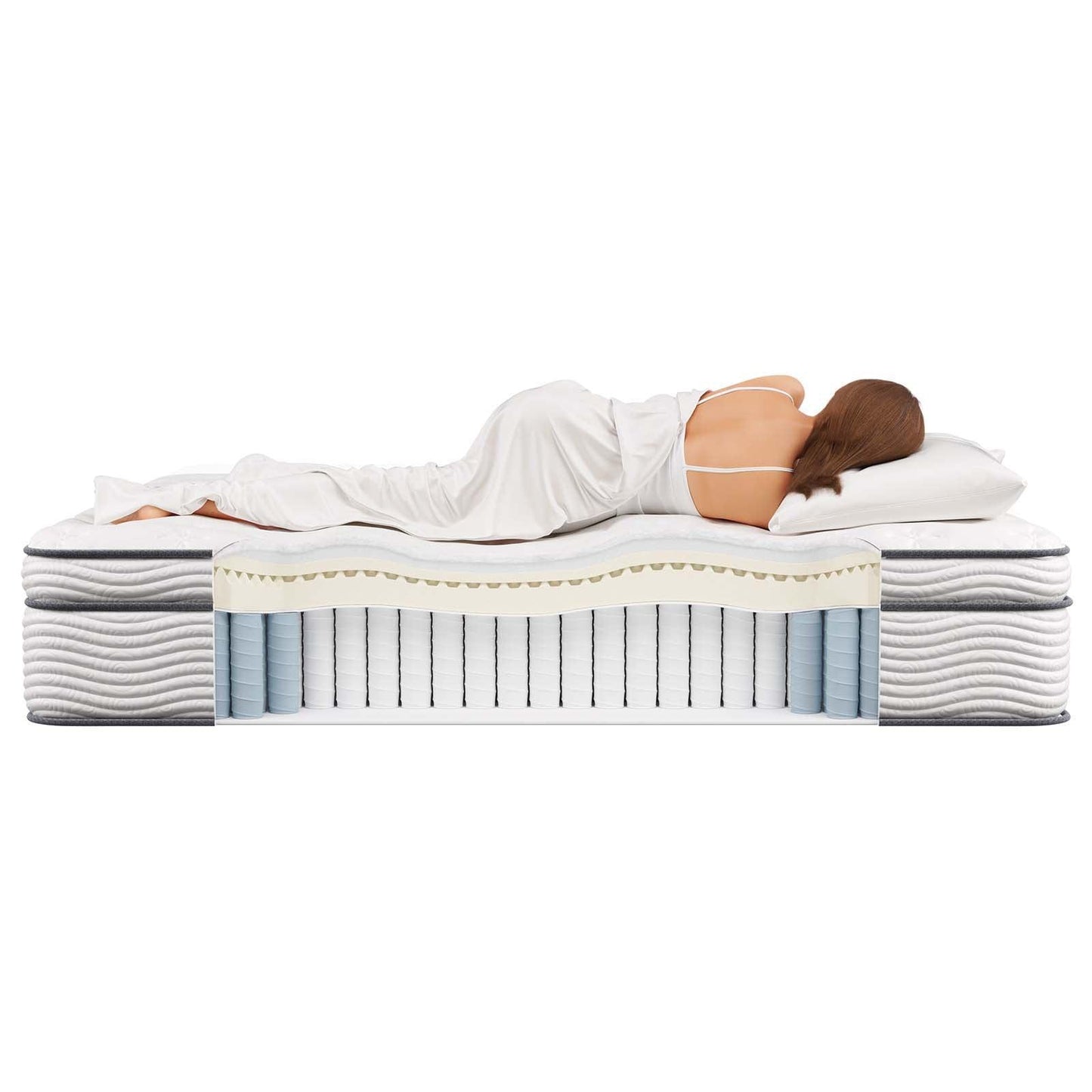 Modway Jenna 14" Innerspring and Foam Queen Mattress FredCo