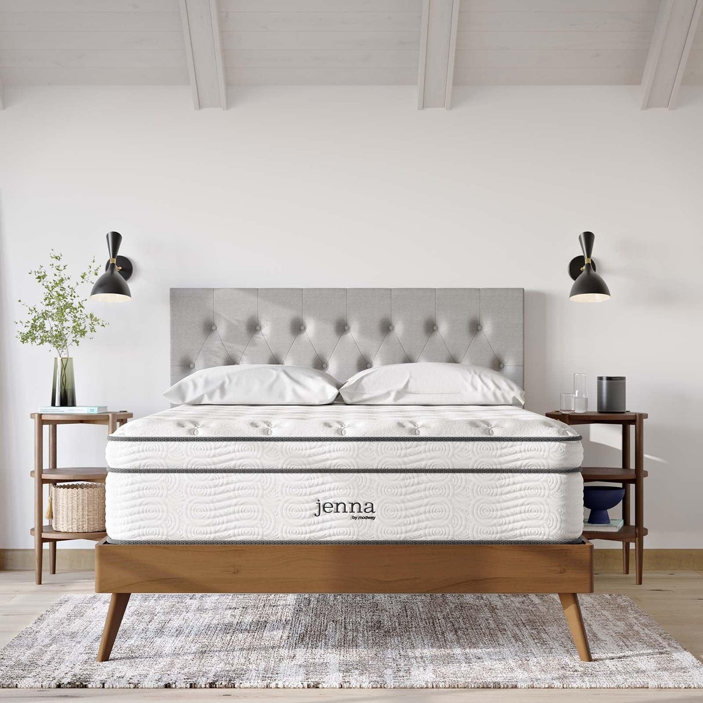 Modway Jenna 14" Innerspring and Foam Queen Mattress FredCo
