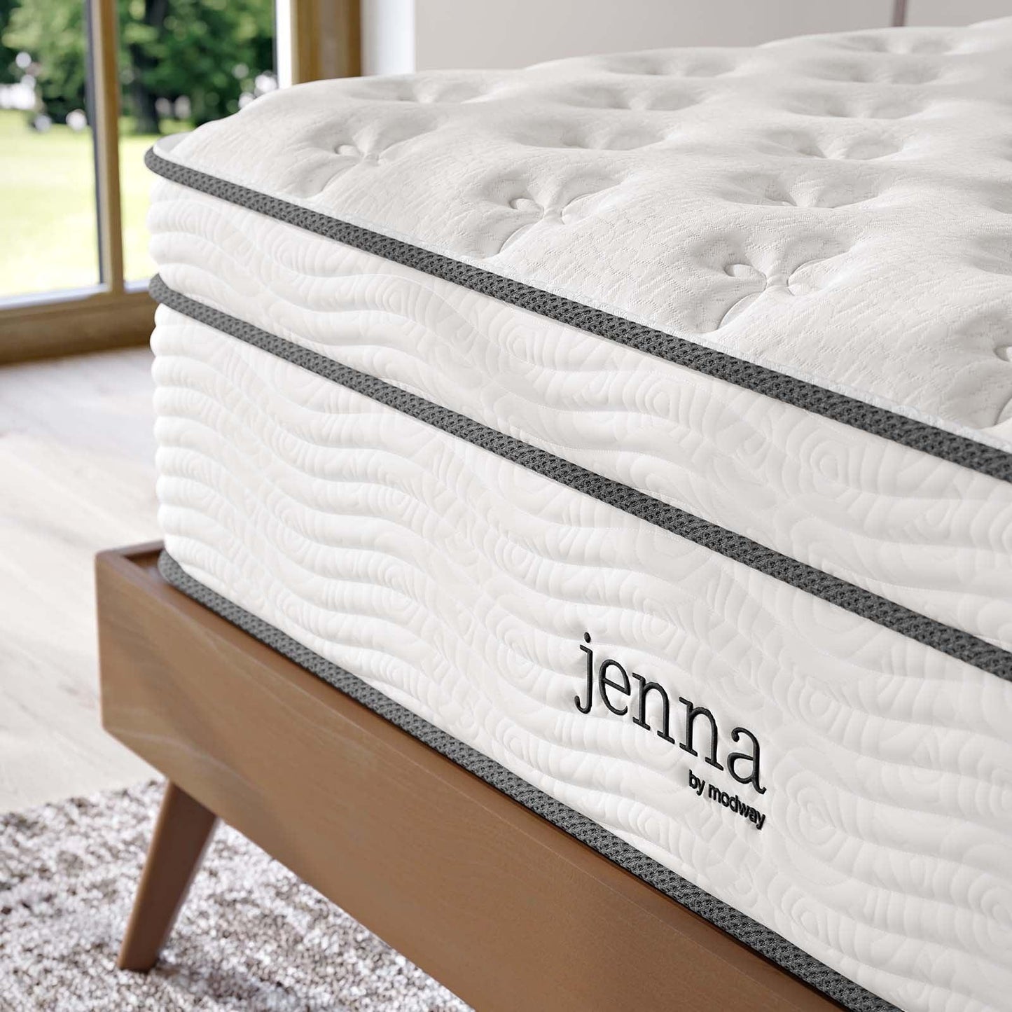 Modway Jenna 14" Innerspring and Foam Queen Mattress FredCo