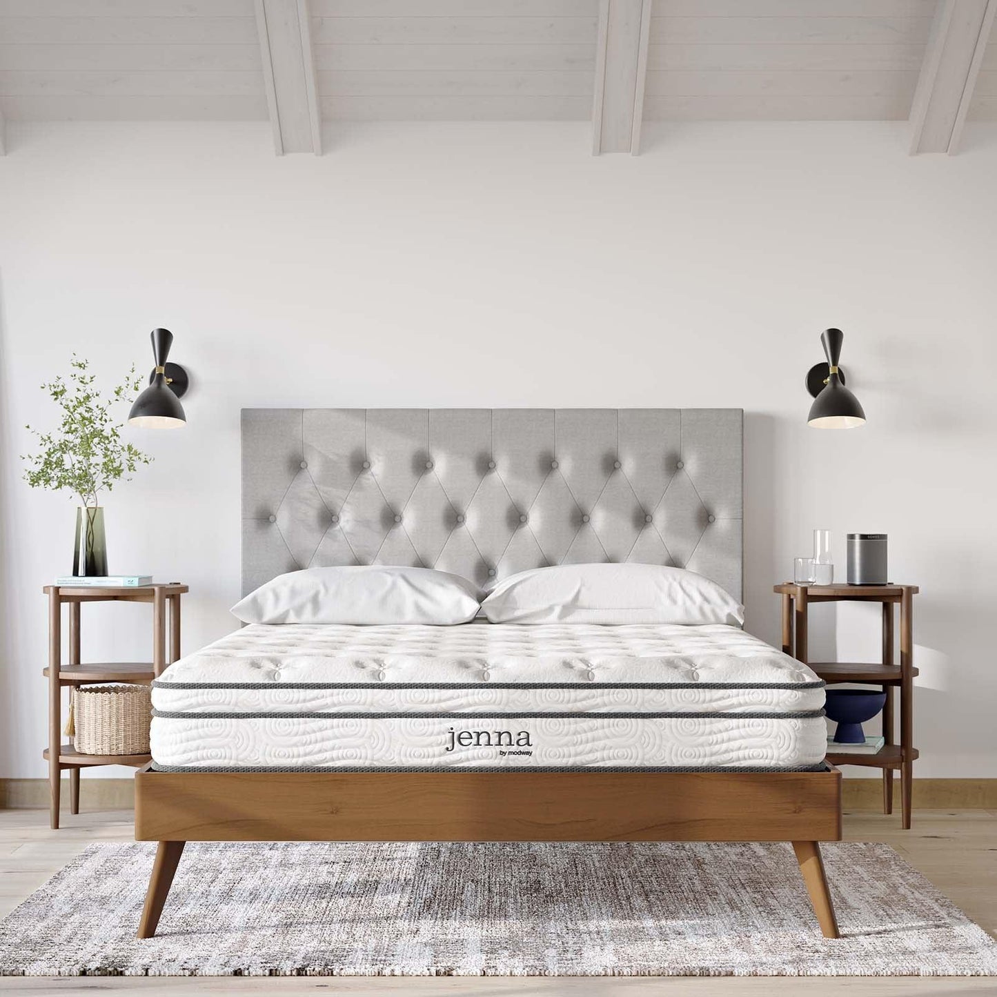 Modway Jenna 8" Innerspring and Foam Queen Mattress FredCo