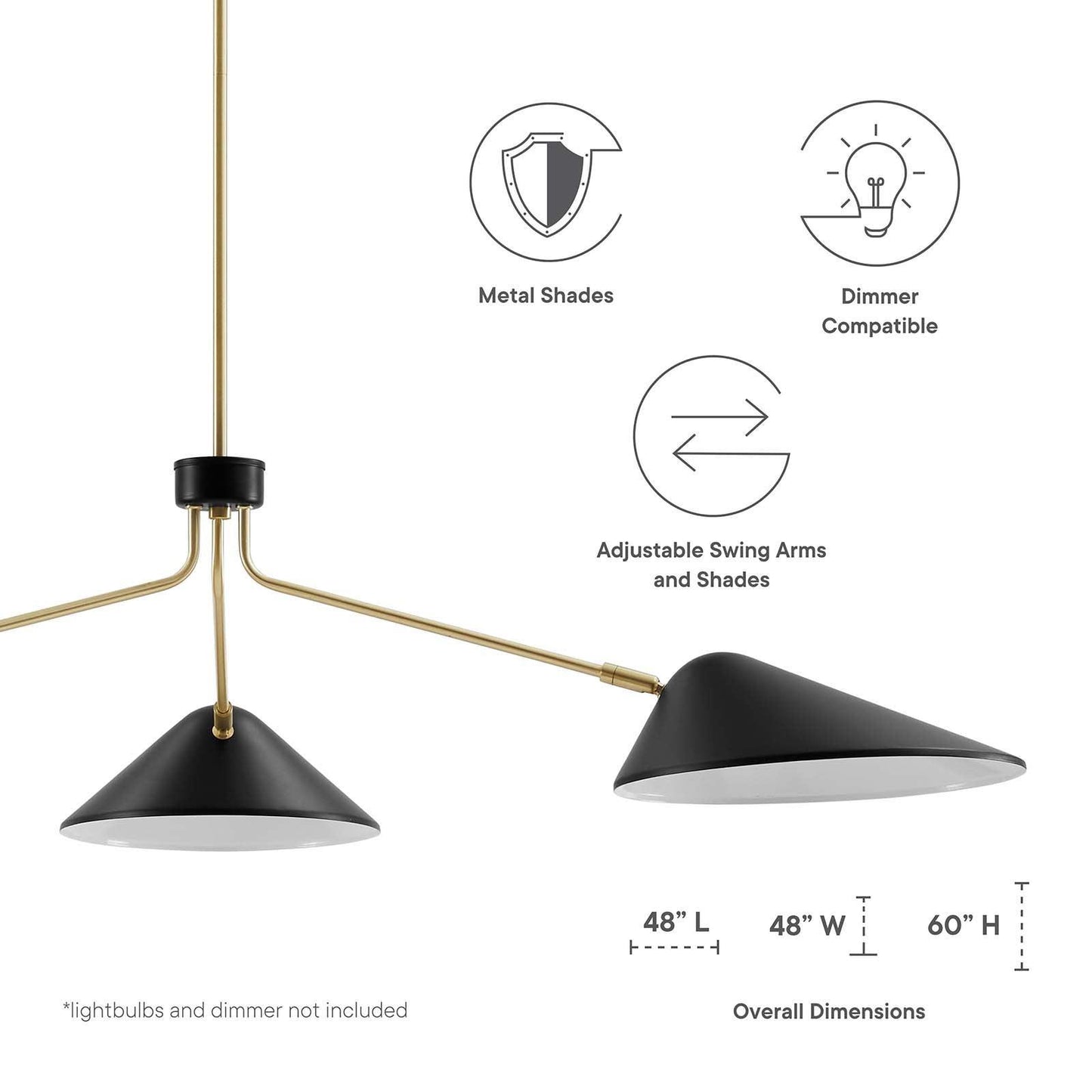 Modway Journey 3-Light 14" Arm Pendant FredCo