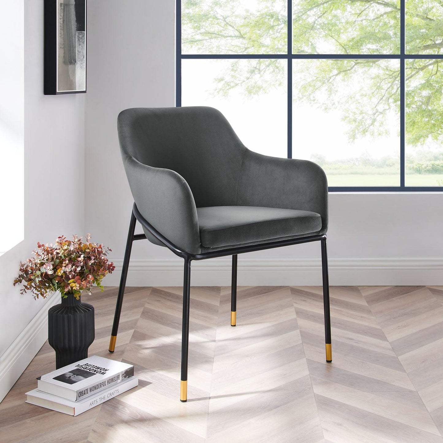Modway Jovi Performance Velvet Dining Armchair FredCo