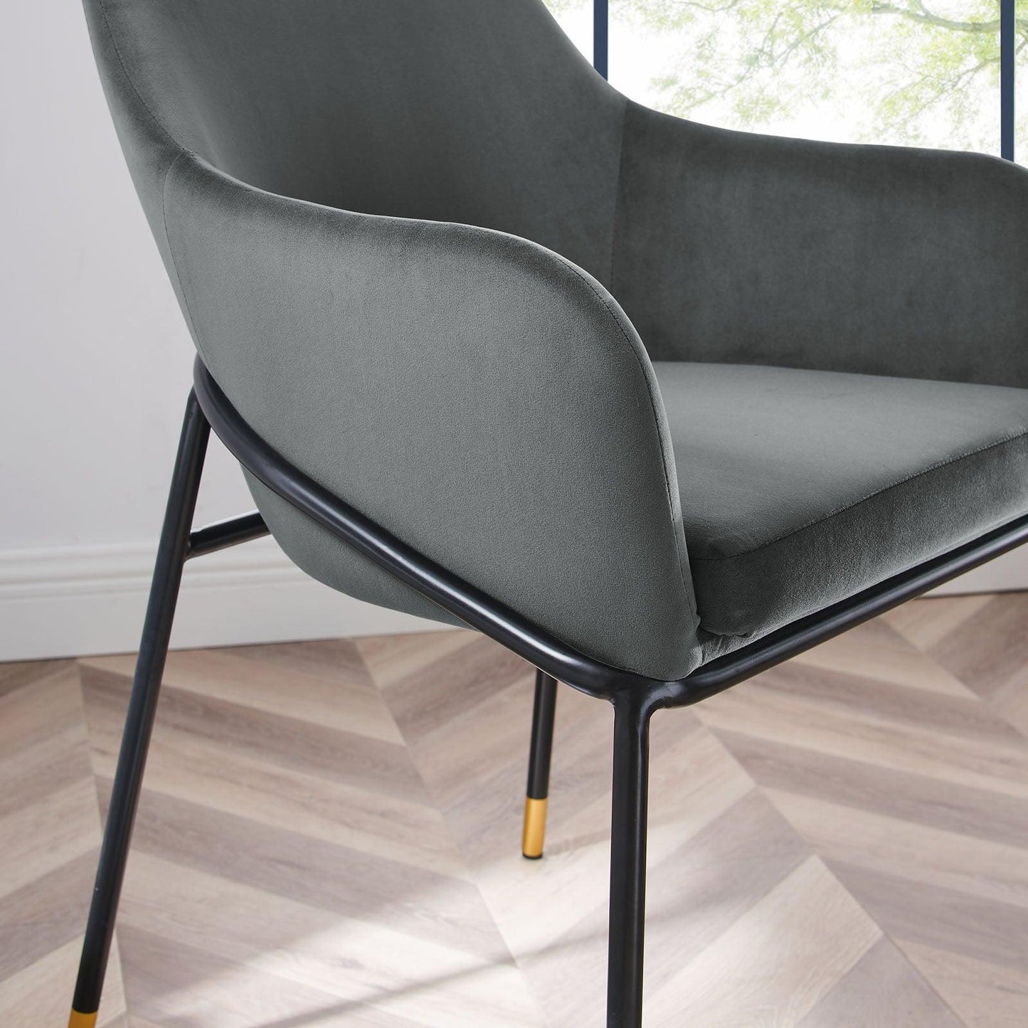 Modway Jovi Performance Velvet Dining Armchair FredCo