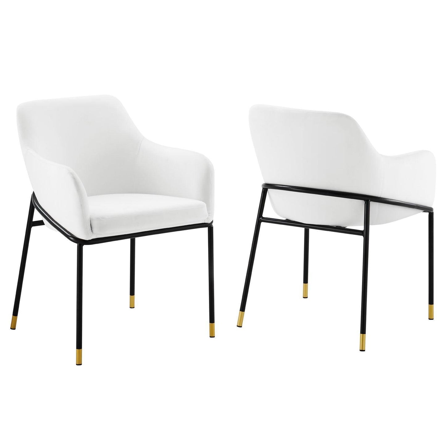 Modway Jovi Performance Velvet Dining Armchair Set of 2 FredCo