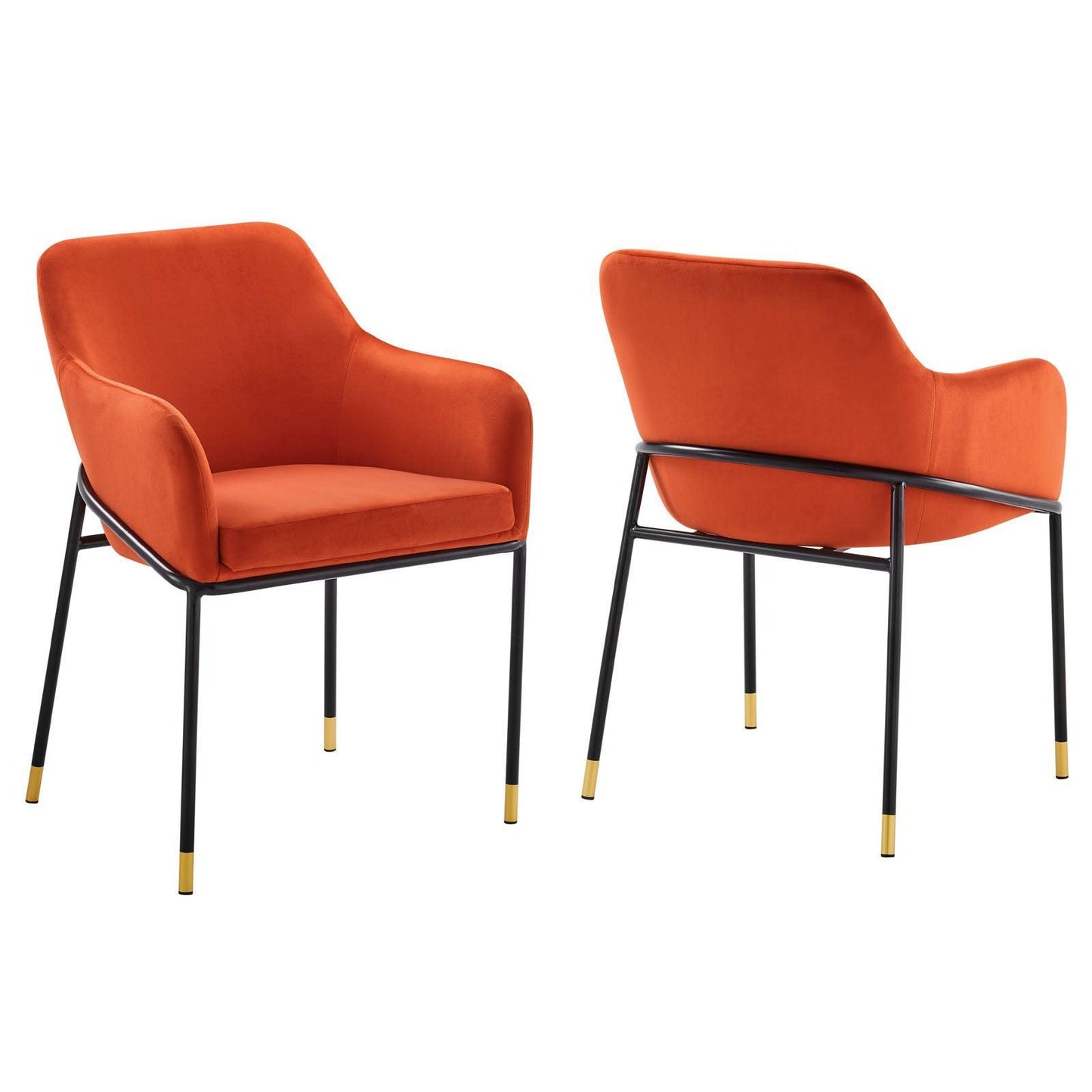 Modway Jovi Performance Velvet Dining Armchair Set of 2 FredCo