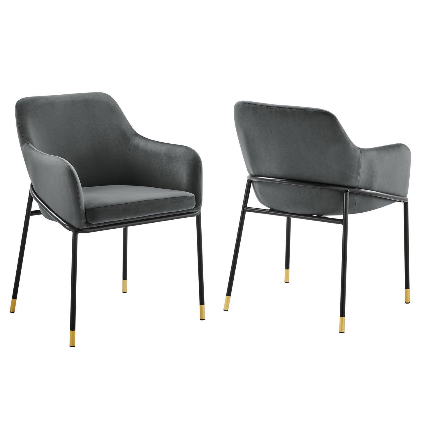 Modway Jovi Performance Velvet Dining Armchair Set of 2 FredCo