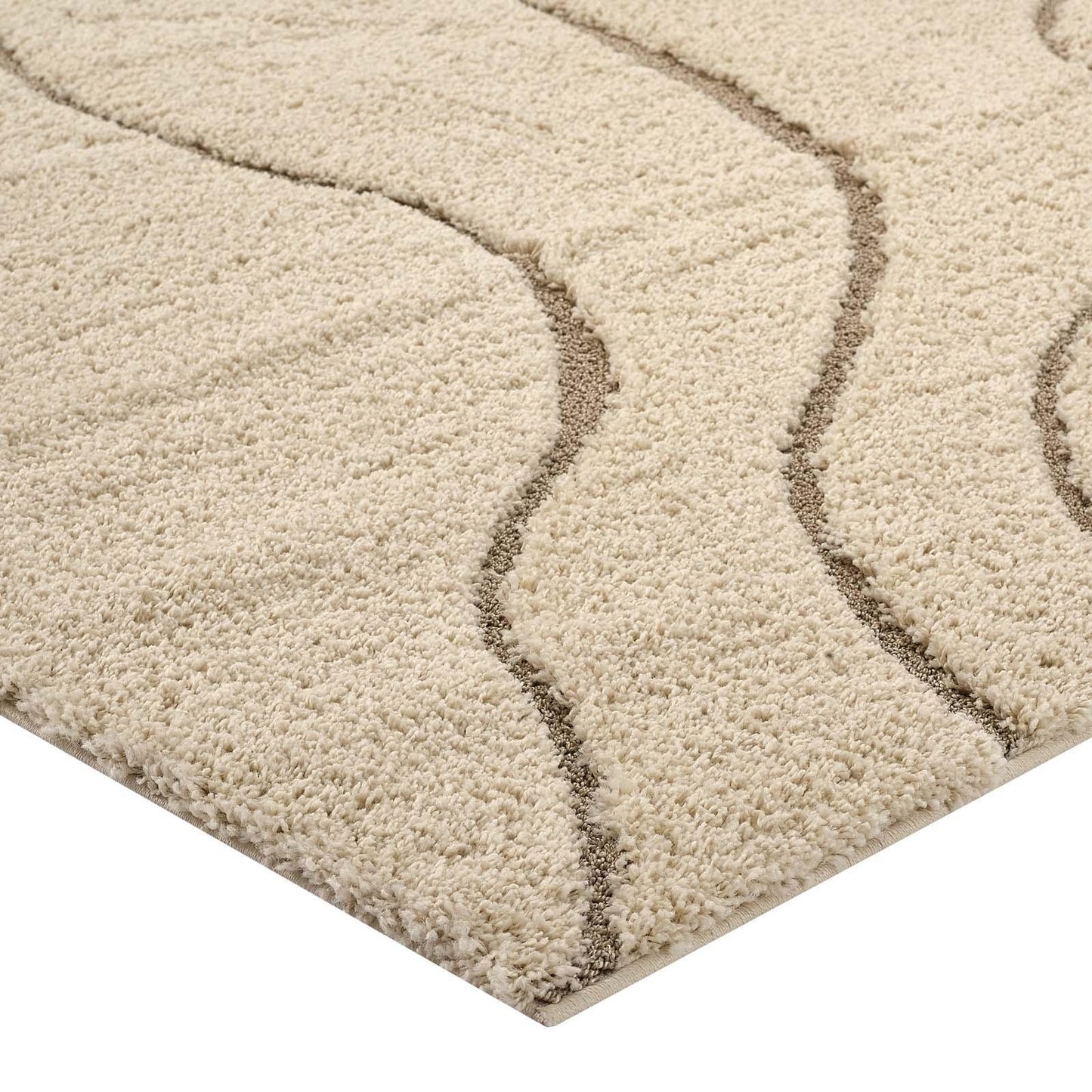 Modway Jubilant Abound Abstract Swirl Shag Area Rug FredCo