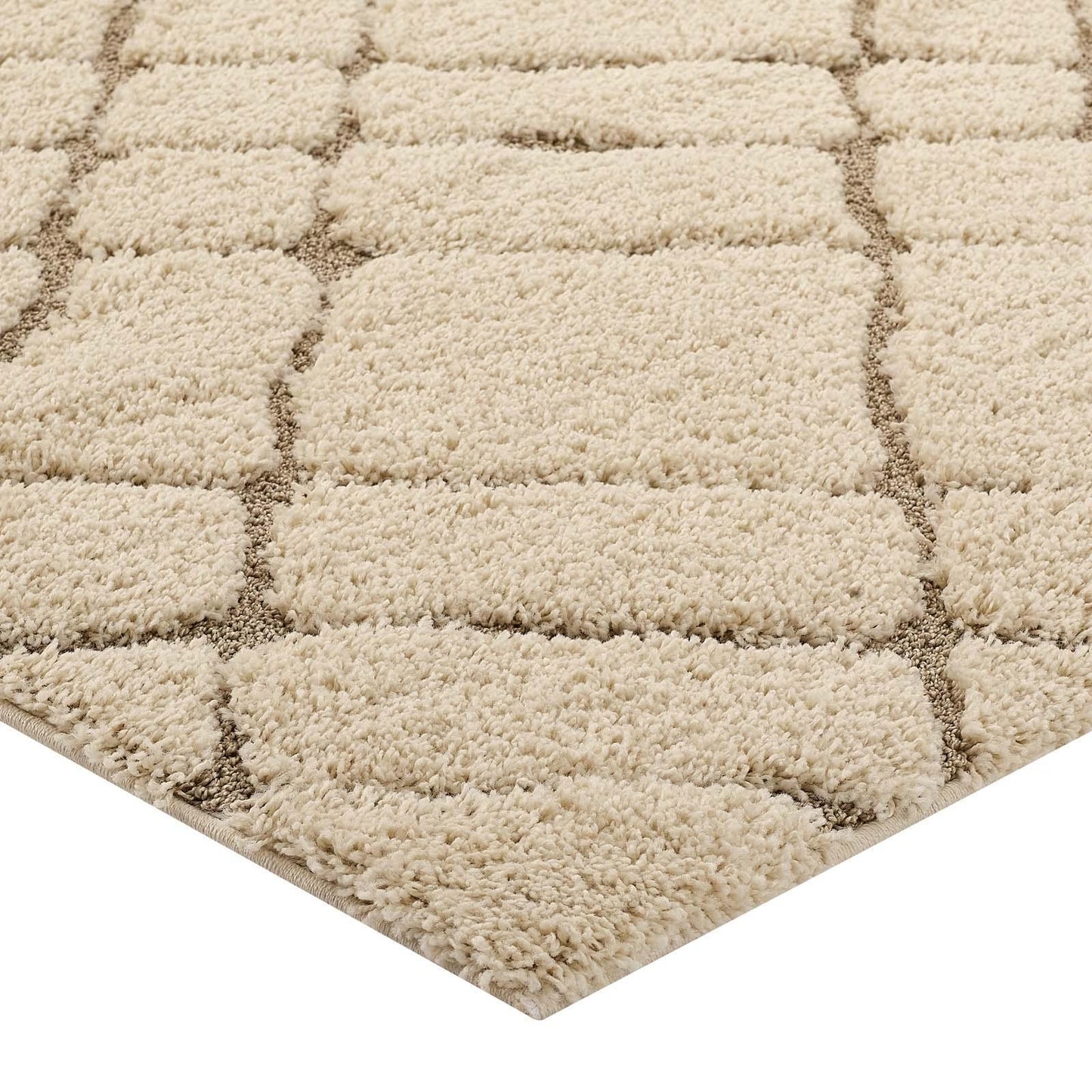 Modway Jubilant Verona Abstract Geometric Shag Area Rug FredCo