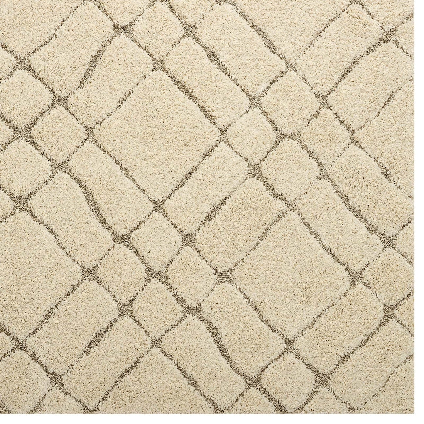 Modway Jubilant Verona Abstract Geometric Shag Area Rug FredCo