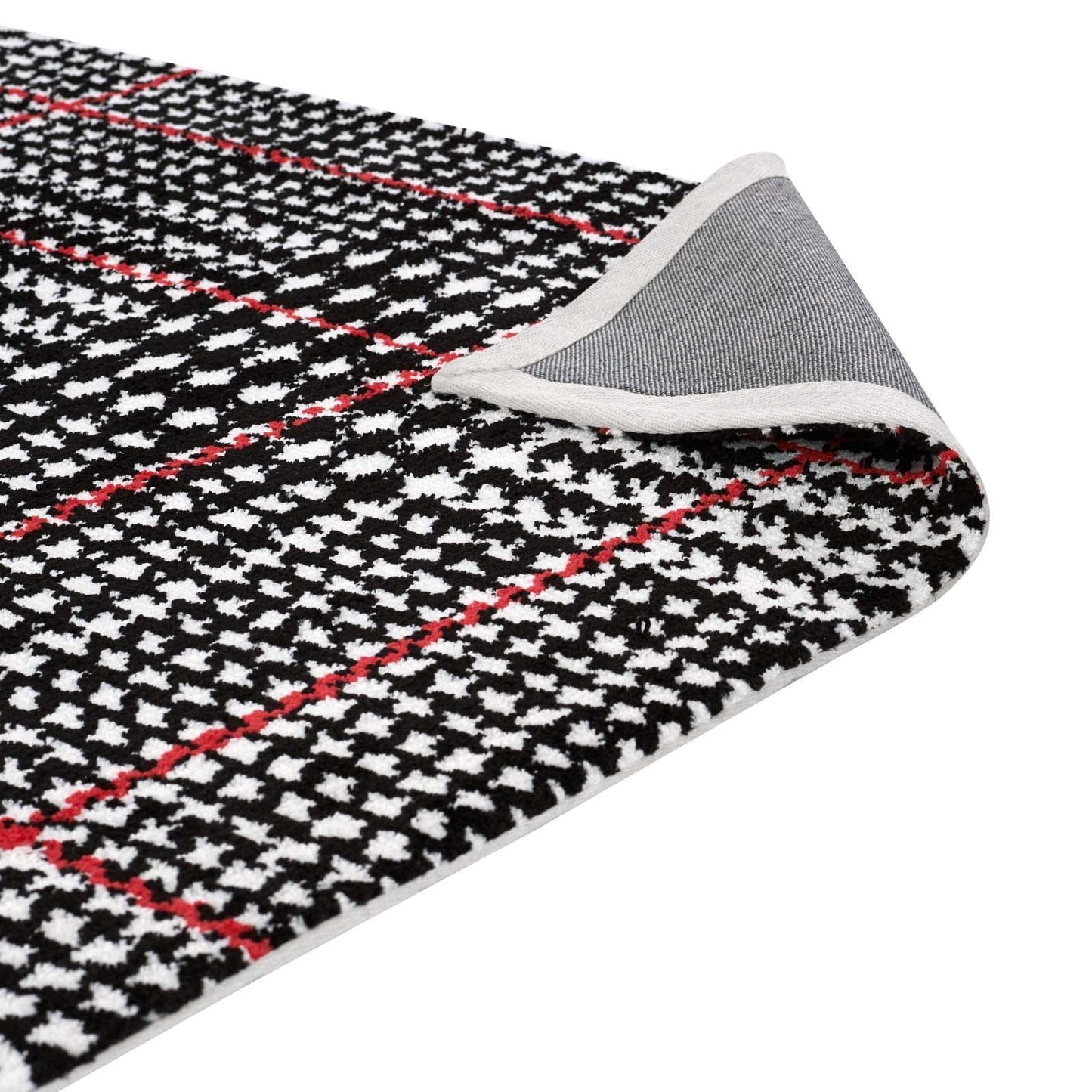 Modway Kaja Abstract Plaid Area Rug FredCo