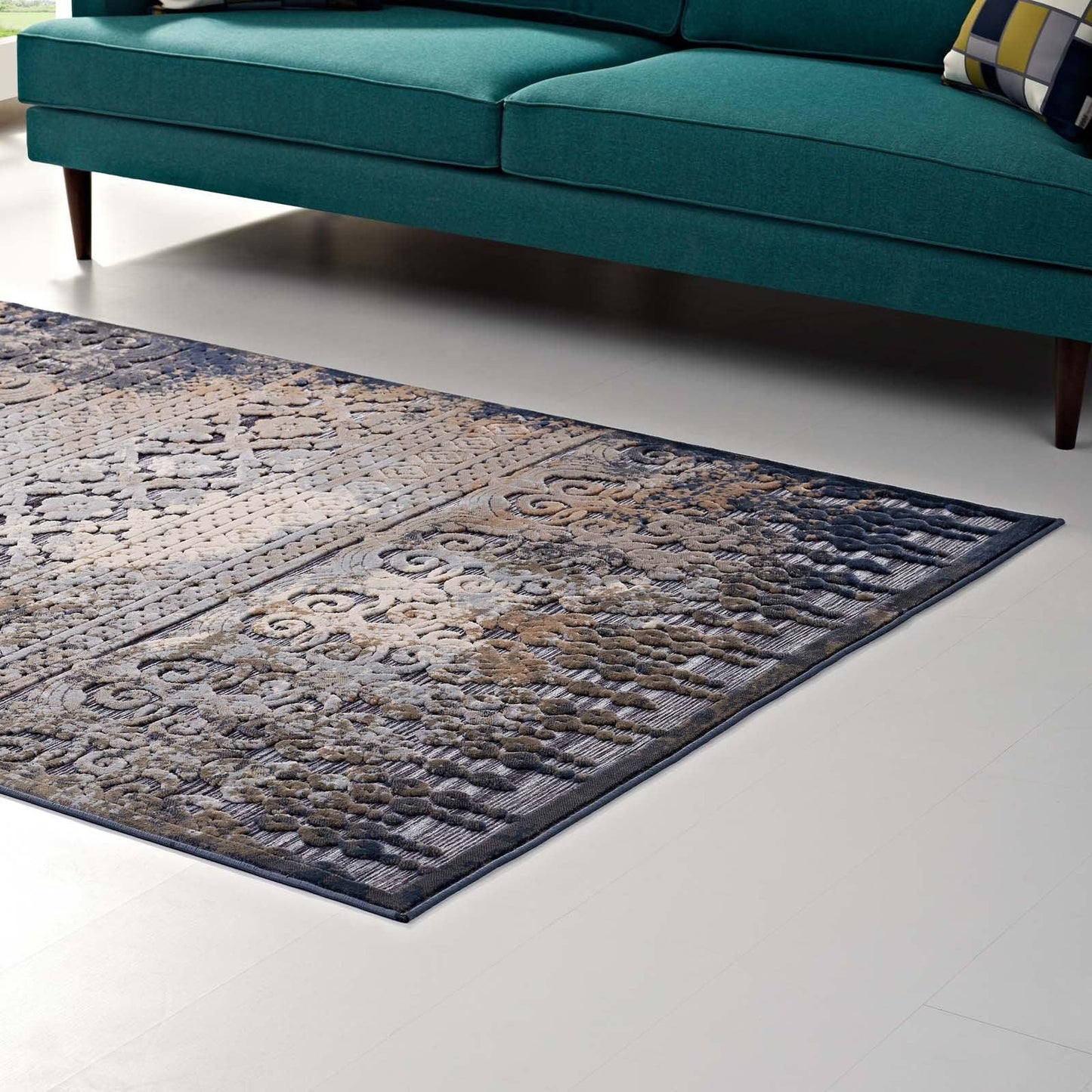 Modway Kalene Distressed Vintage Turkish Area Rug FredCo