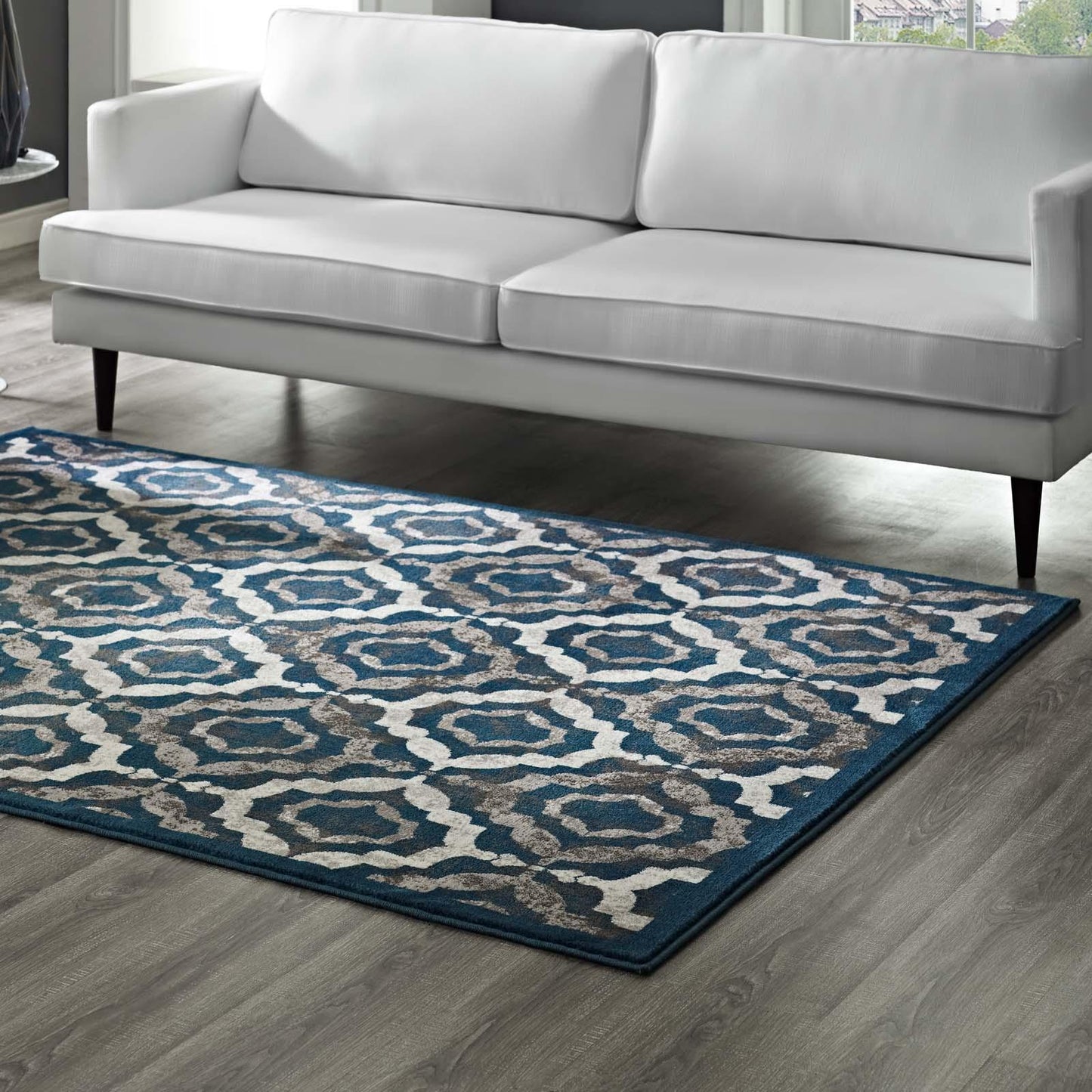 Modway Kalinda Rustic Vintage Moroccan Trellis Area Rug FredCo