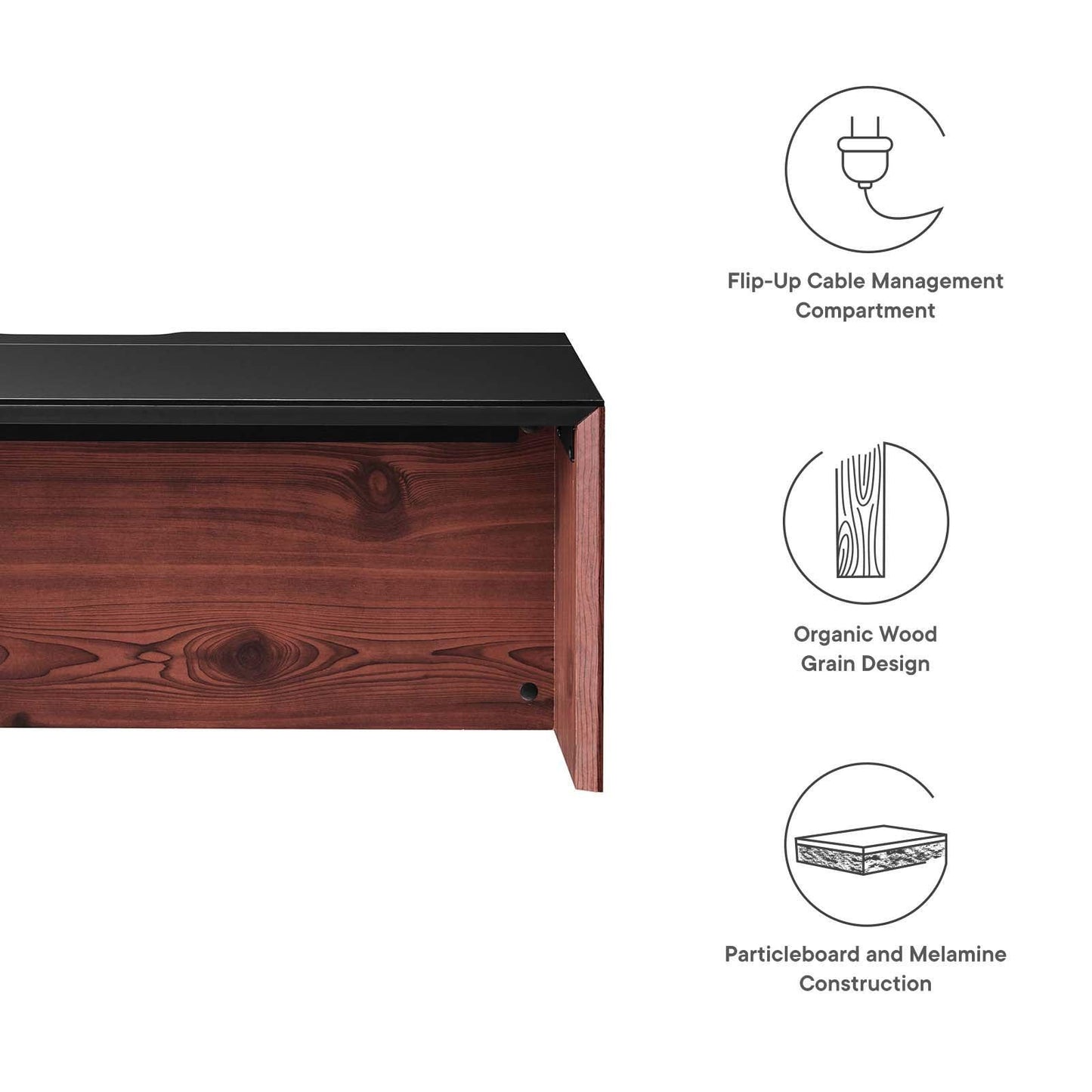 Modway Kinetic 38" Wall-Mount Office Desk FredCo