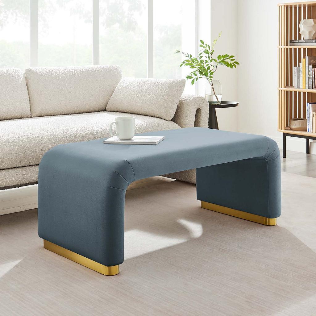 Modway Koda Performance Velvet Waterfall Ottoman FredCo