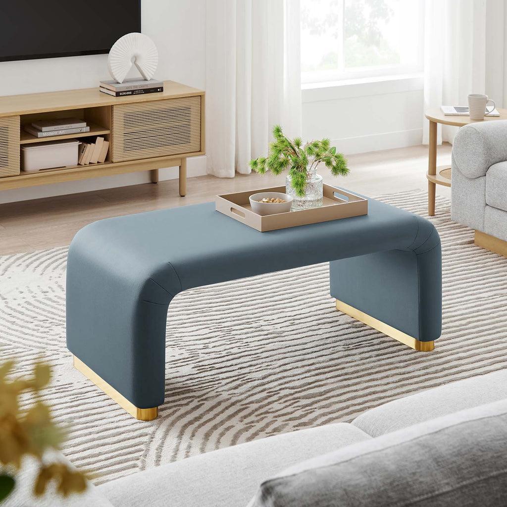 Modway Koda Performance Velvet Waterfall Ottoman FredCo