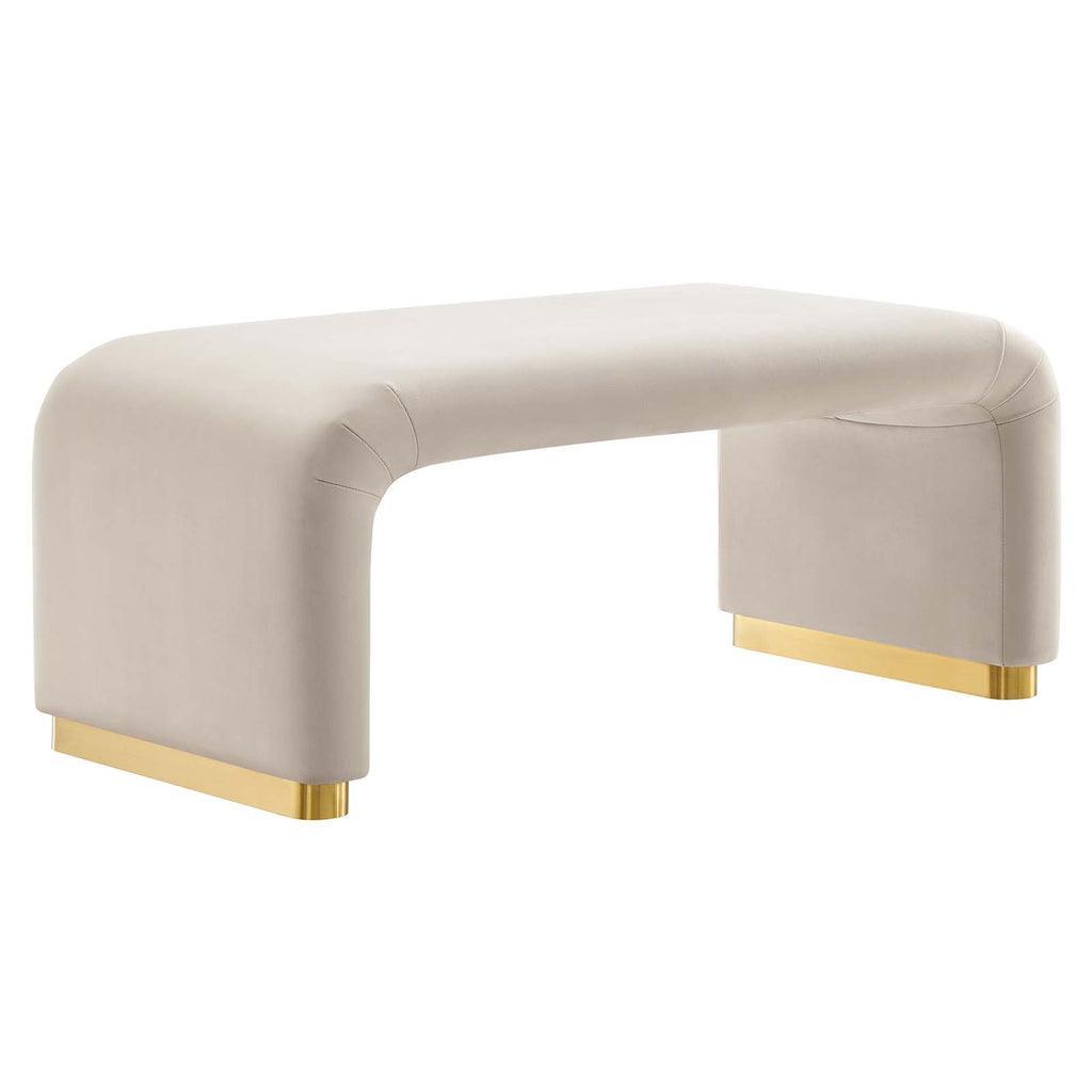 Modway Koda Performance Velvet Waterfall Ottoman FredCo