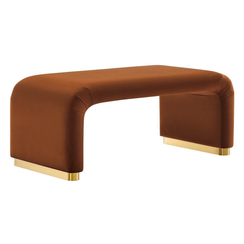 Modway Koda Performance Velvet Waterfall Ottoman FredCo