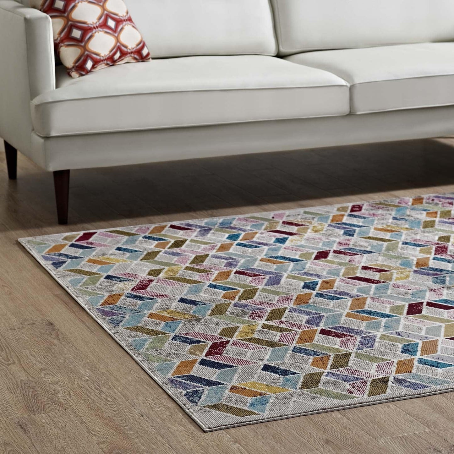 Modway Laleh Geometric Mosaic Area Rug FredCo