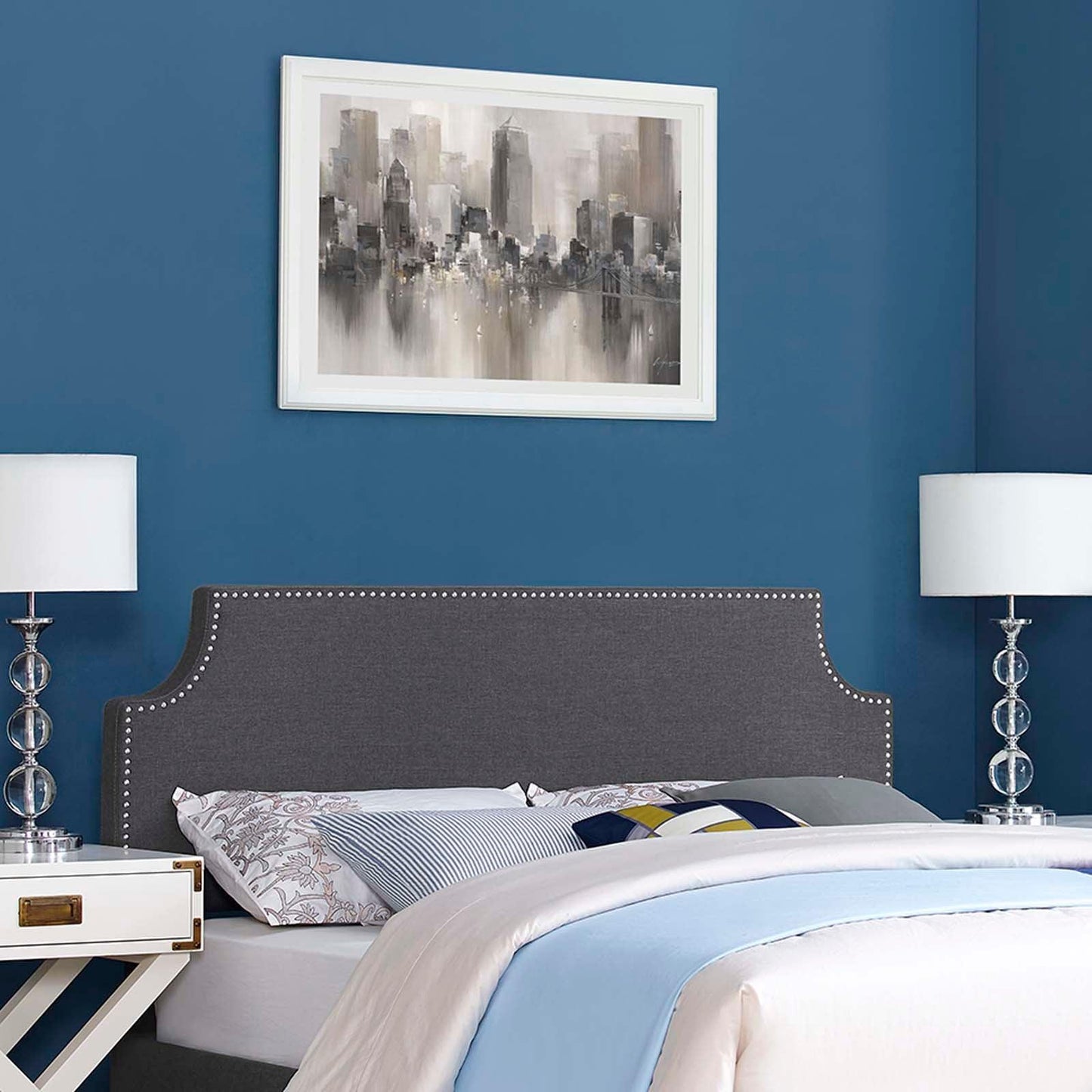 Modway Laura King Upholstered Fabric Headboard FredCo