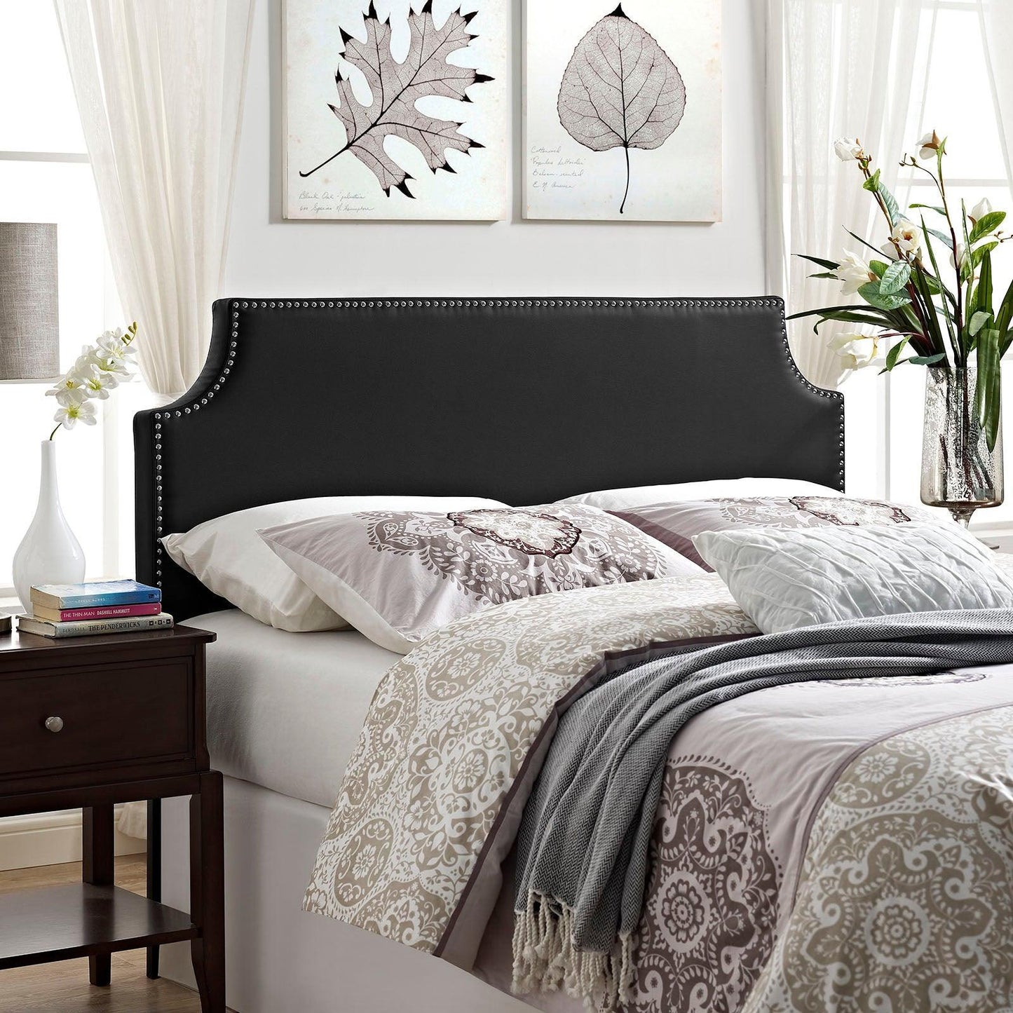 Modway Laura Queen Upholstered Vinyl Headboard FredCo