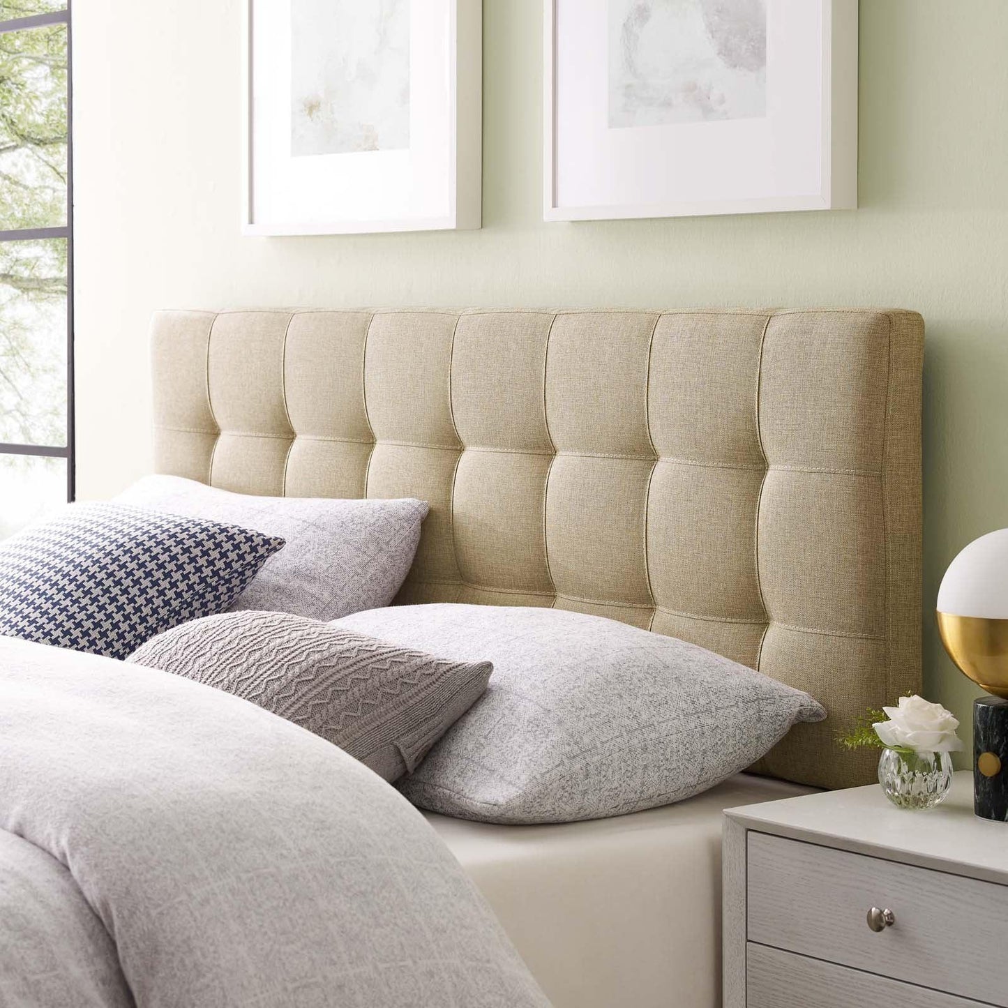 Modway Lily Full Upholstered Fabric Headboard FredCo