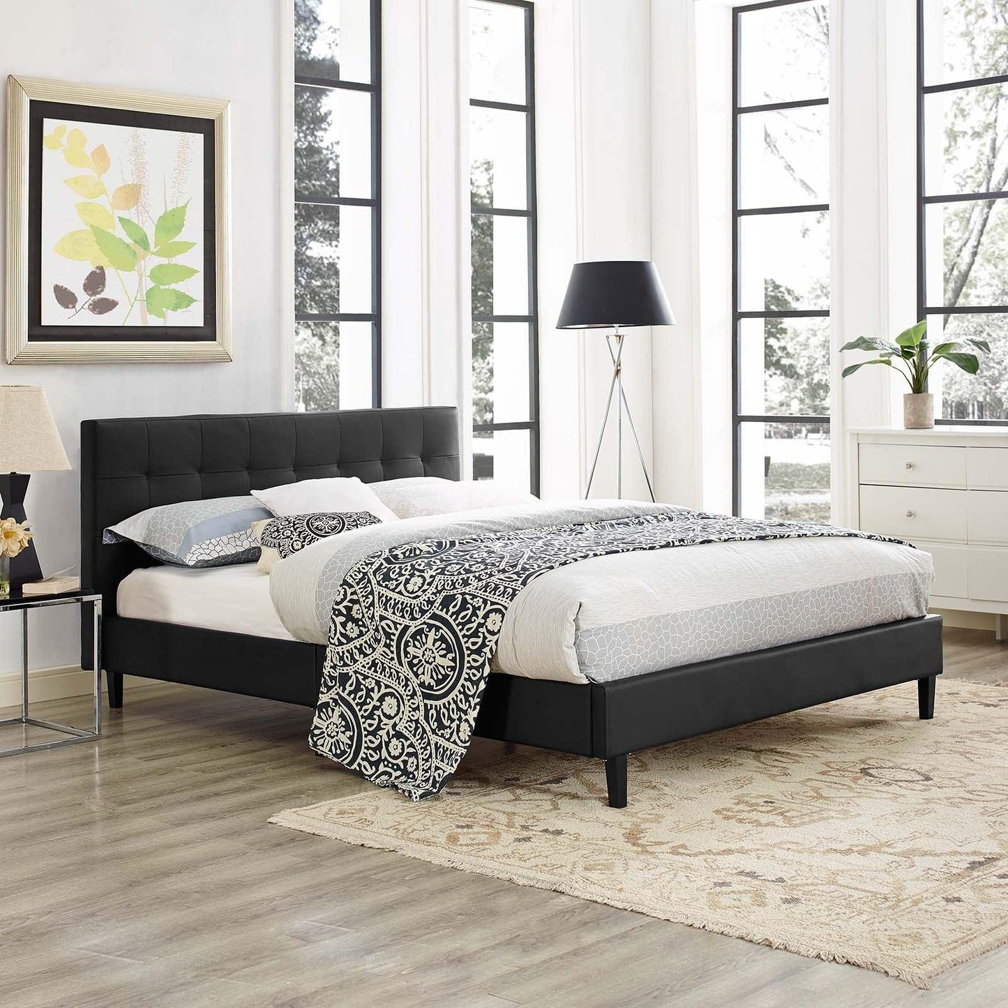 Modway Linnea Full Faux Leather Bed FredCo
