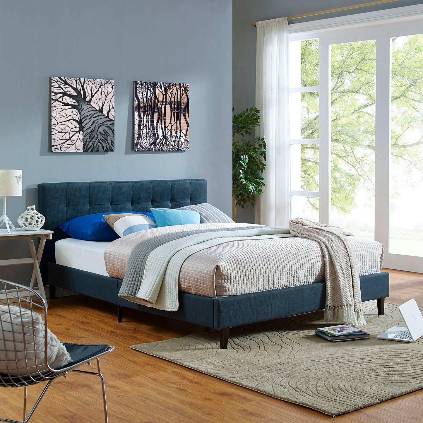 Modway Linnea Queen Fabric Bed FredCo