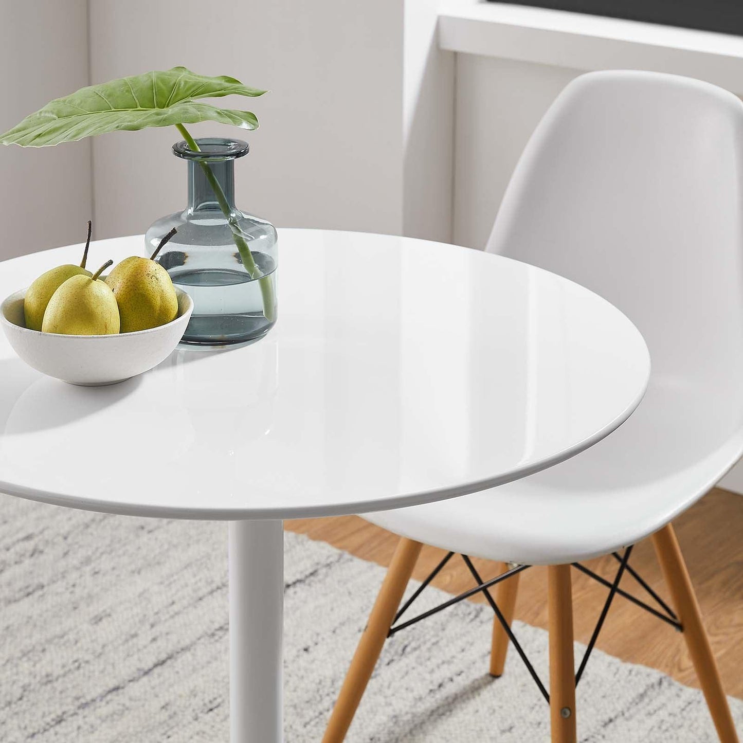 Modway Lippa 28" Round Wood Top Dining Table FredCo