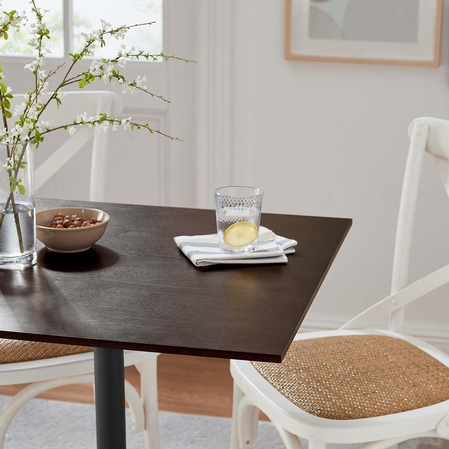 Modway Lippa 28" Square Wood Grain Square Dining Table FredCo