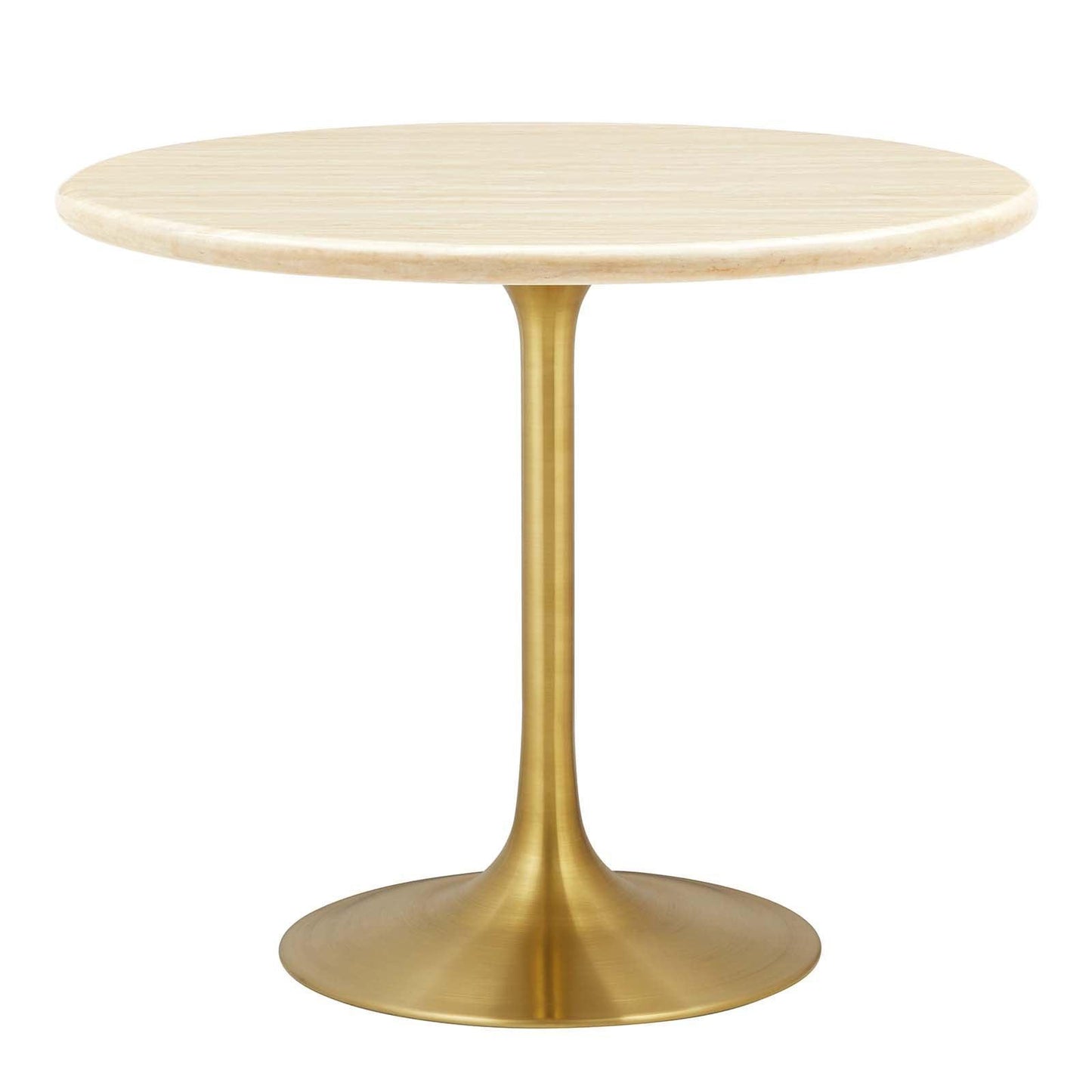 Modway Lippa 36” Round Artificial Travertine Dining Table FredCo