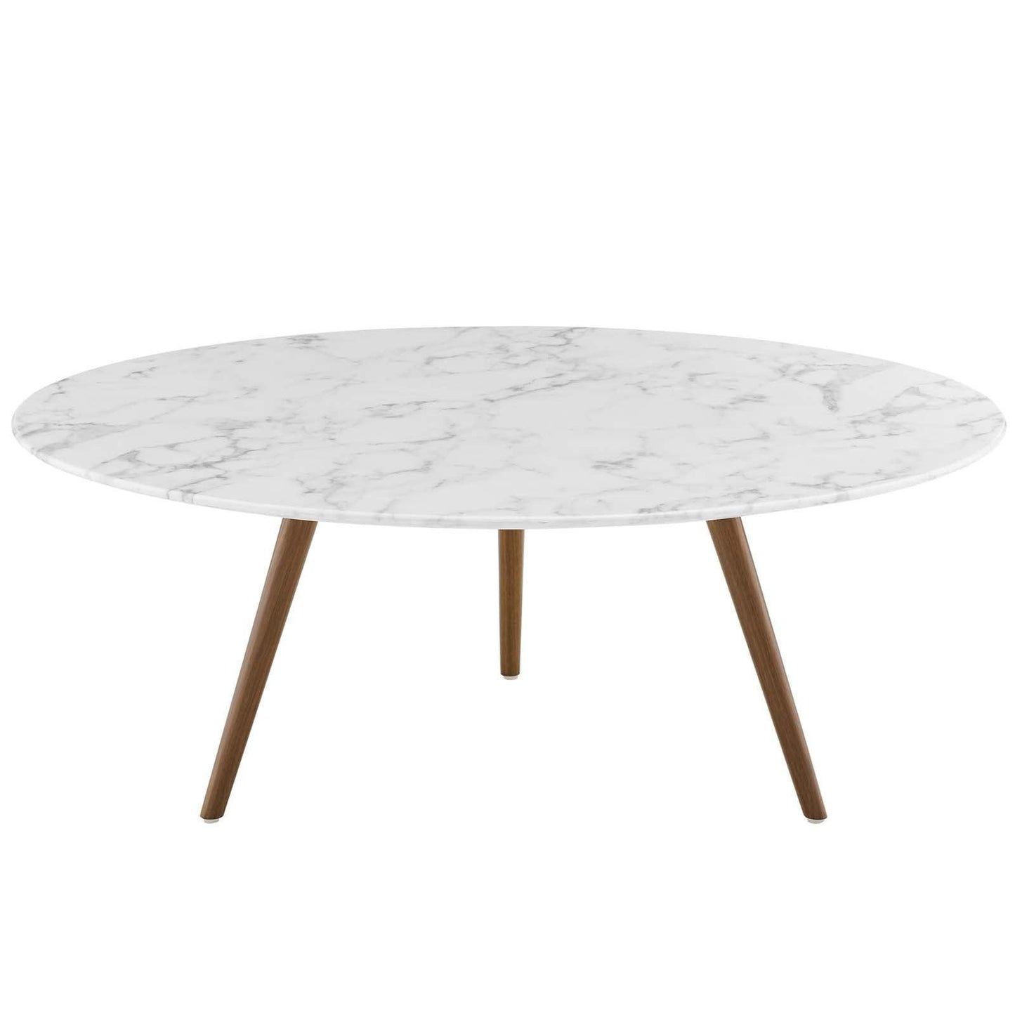 Modway Lippa 40" Round Artificial Marble Coffee Table with Tripod Base FredCo