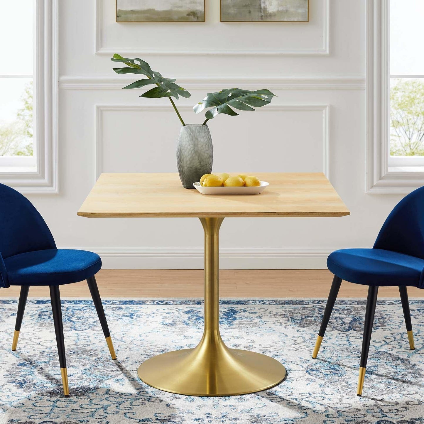 Modway Lippa 40" Square Wood Dining Table FredCo