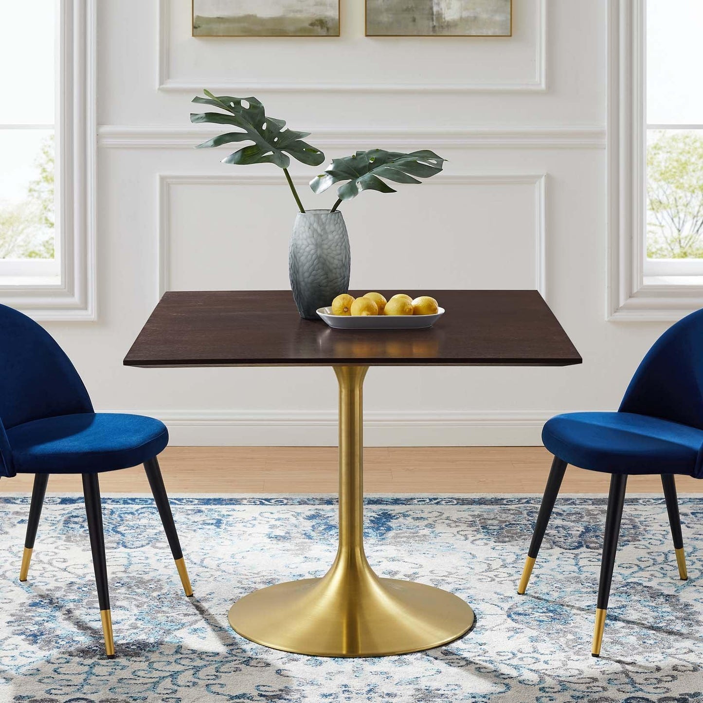 Modway Lippa 40" Square Wood Dining Table FredCo