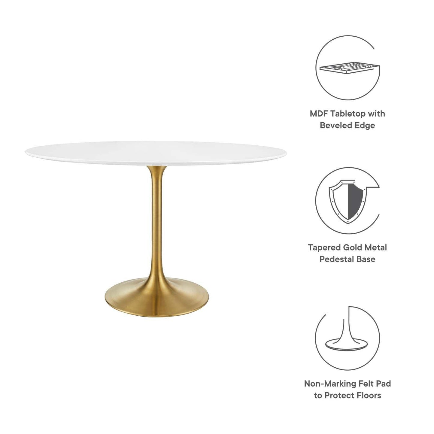 Modway Lippa 48" Oval Wood Dining Table FredCo