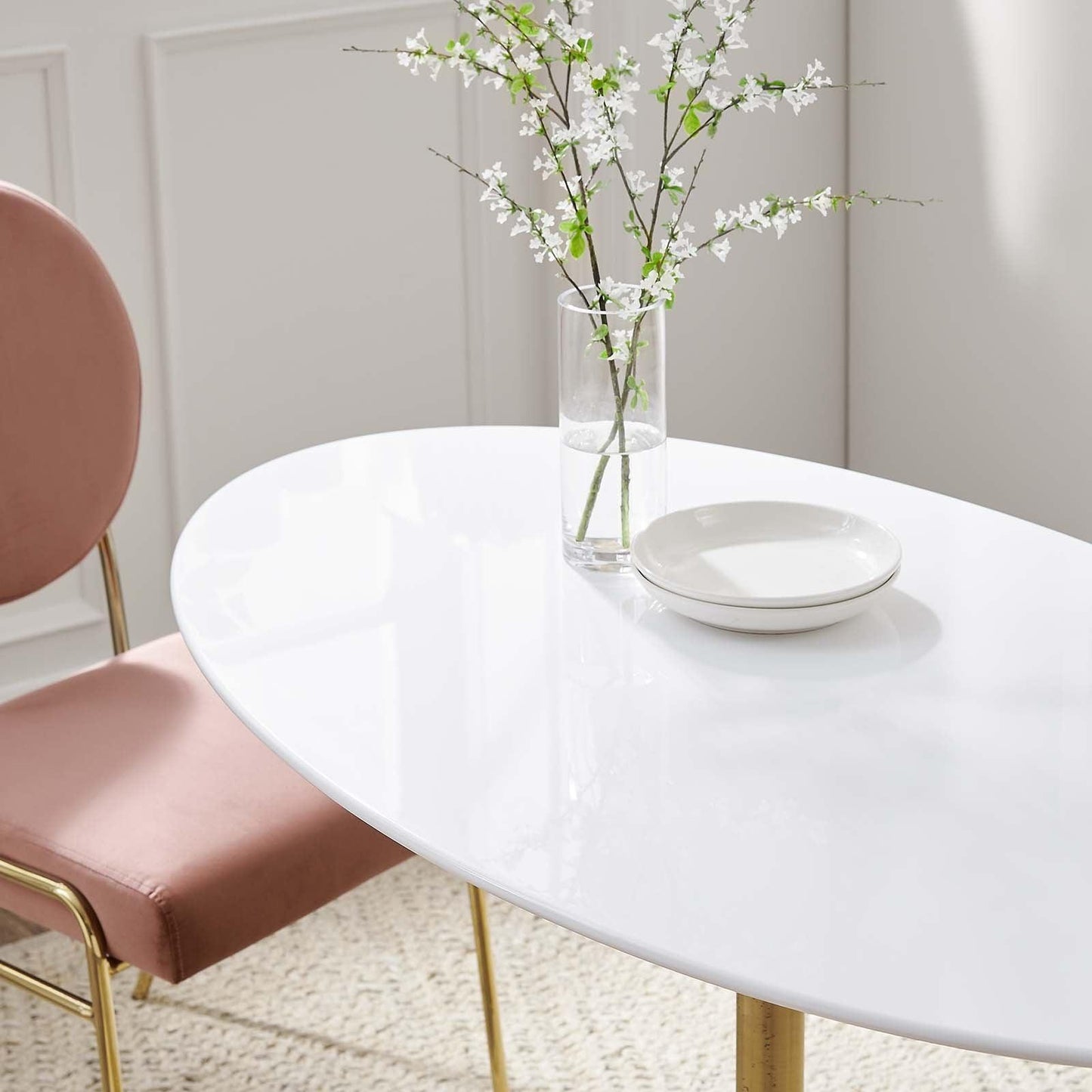 Modway Lippa 48" Oval Wood Dining Table FredCo