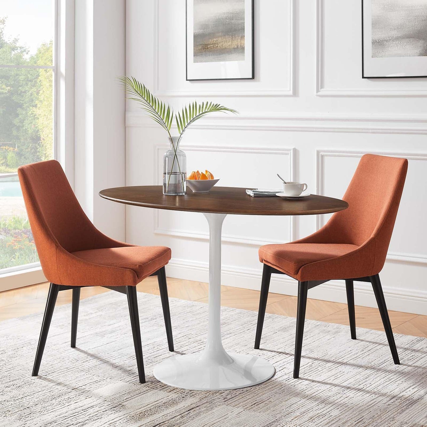 Modway Lippa 48" Oval Wood Grain Dining Table FredCo