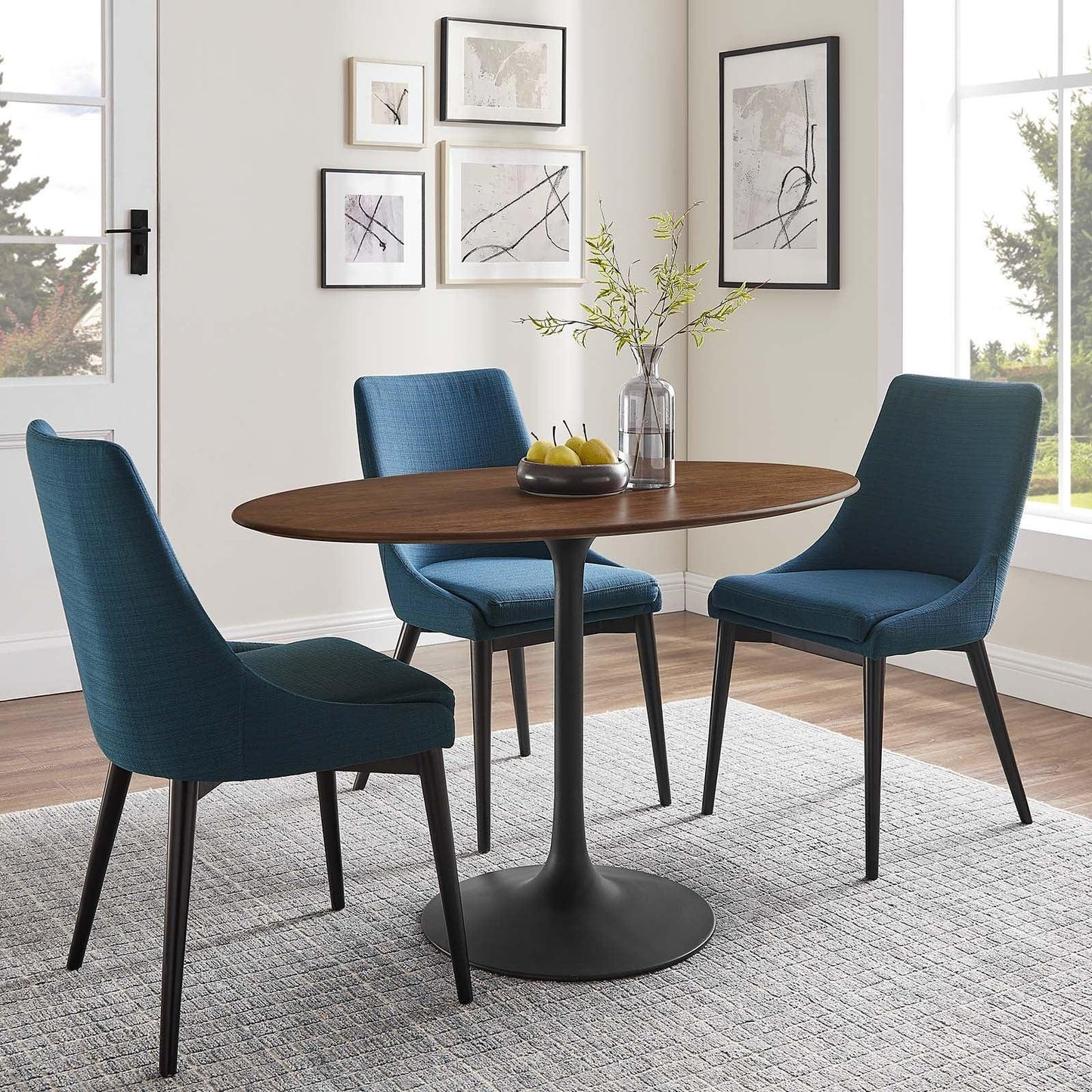 Modway Lippa 48" Oval Wood Grain Dining Table, EEI-3520 FredCo