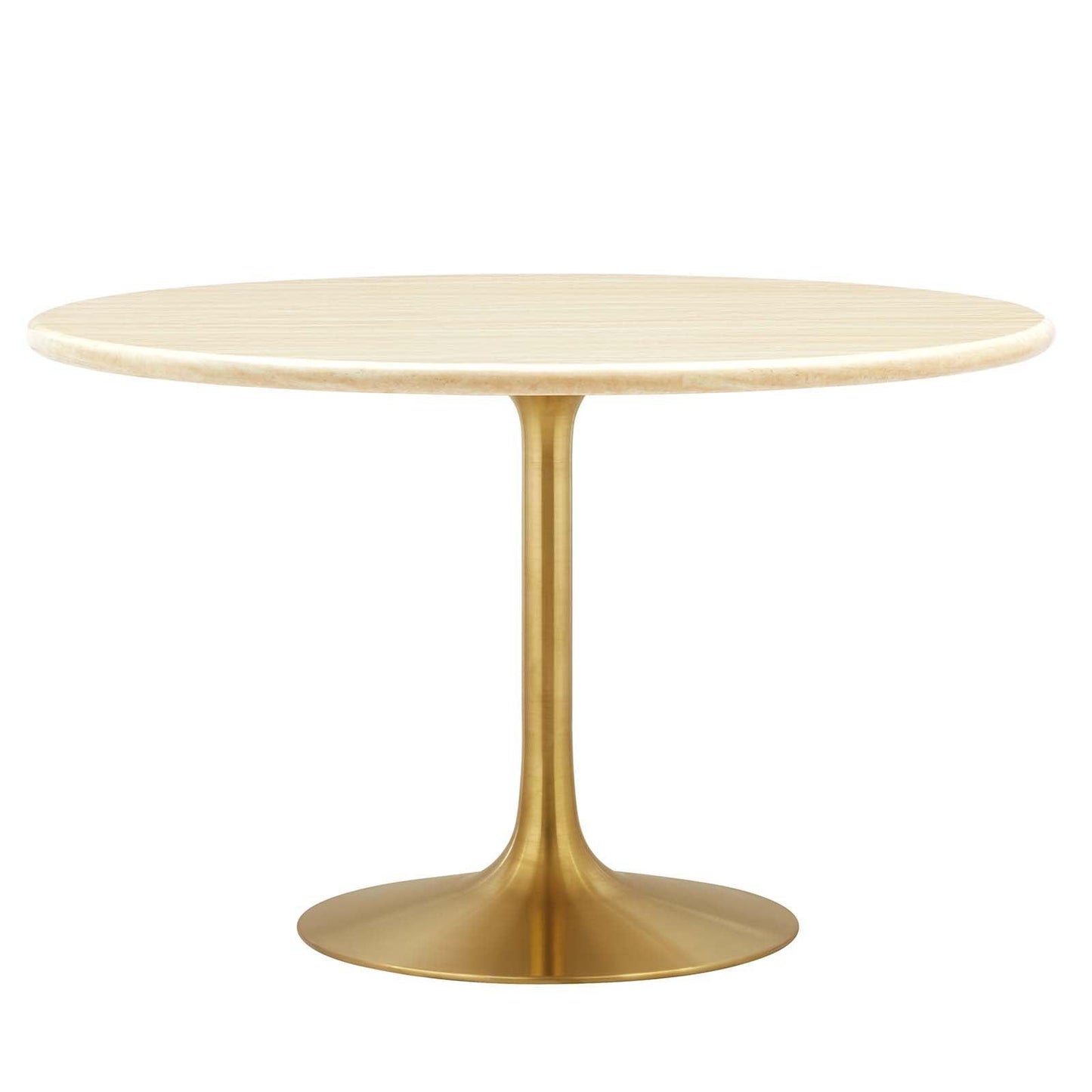Modway Lippa 48" Round Artificial Travertine Dining Table FredCo
