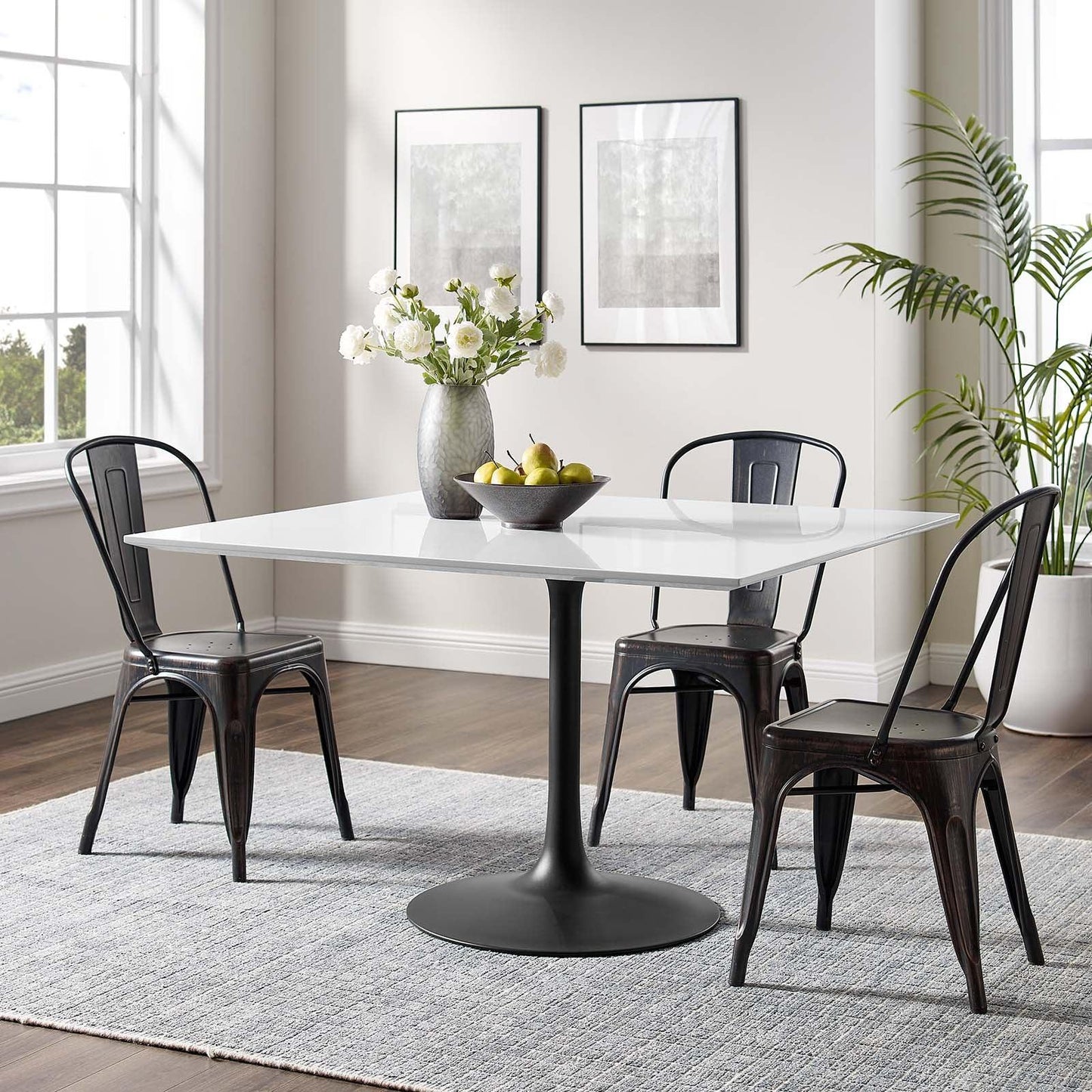 Modway Lippa 48" Square Dining Table FredCo