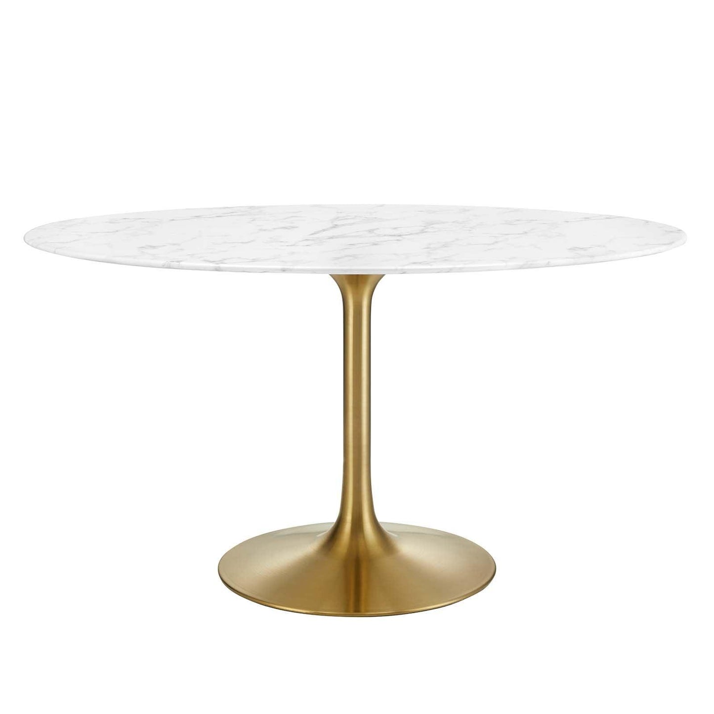 Modway Lippa 54" Oval Artificial Marble Dining Table, EEI-3235 FredCo