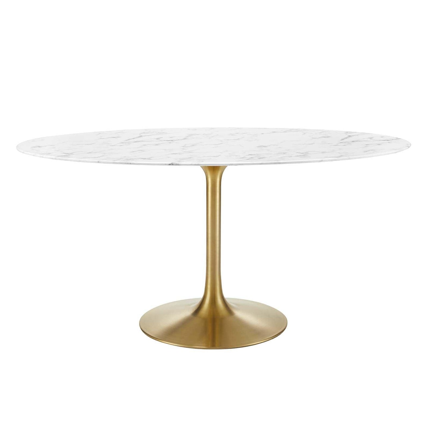 Modway Lippa 60" Oval Artificial Marble Dining Table, EEI-3236 FredCo