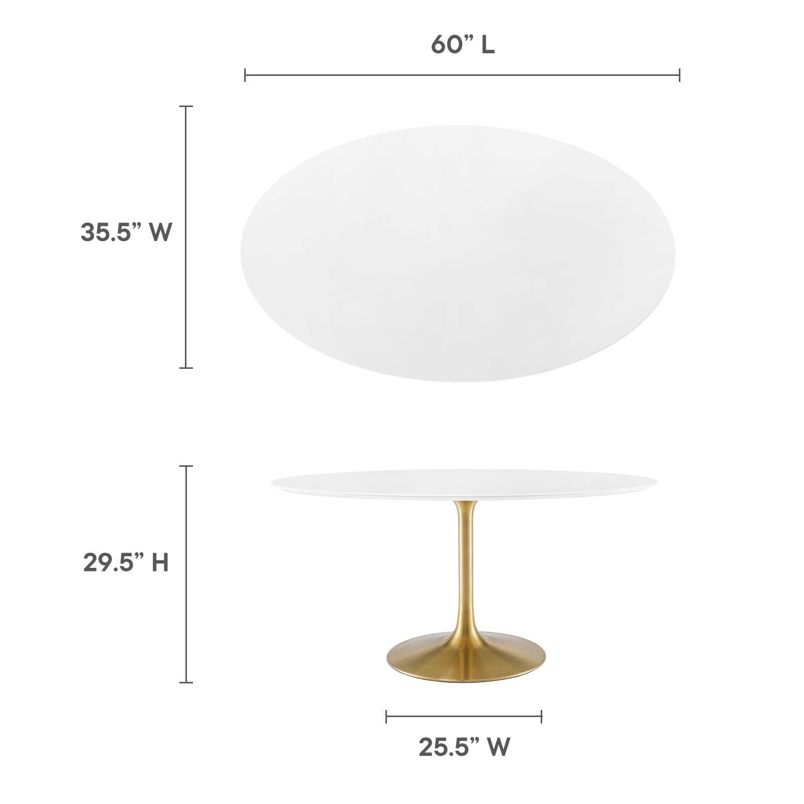 Modway Lippa 60" Oval Wood Dining Table FredCo