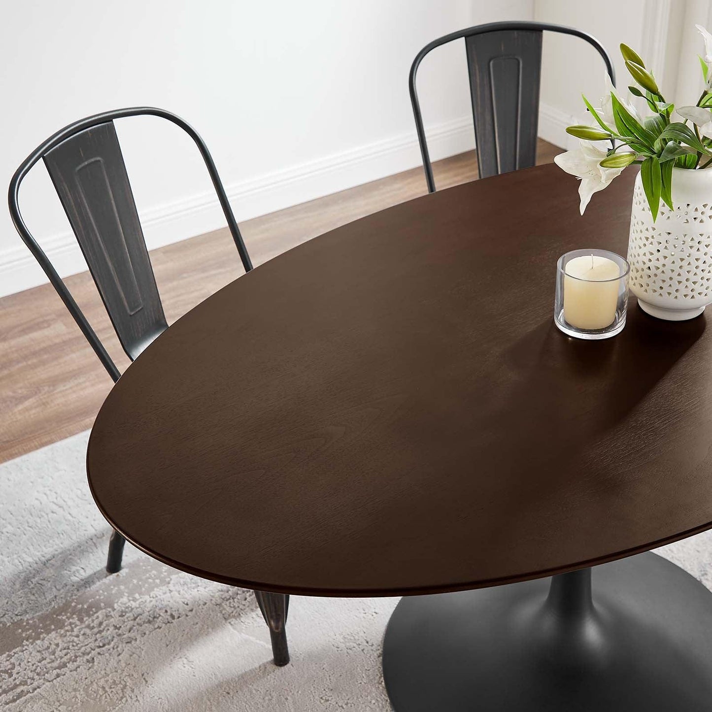 Modway Lippa 60" Oval Wood Grain Dining Table FredCo
