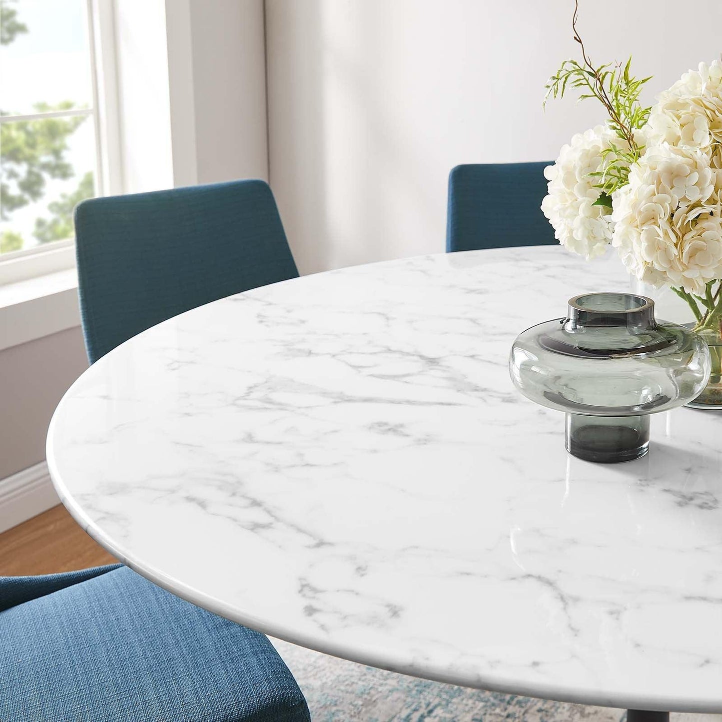 Modway Lippa 60" Round Artificial Marble Dining Table, EEI-3529 FredCo