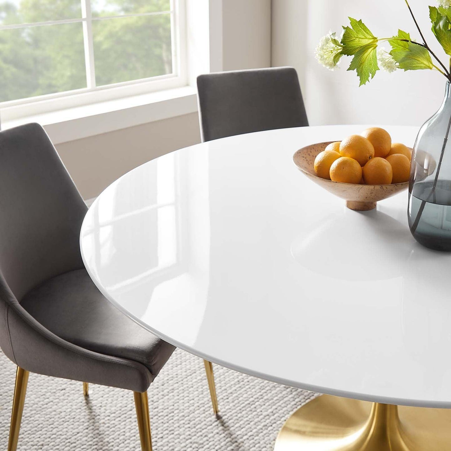 Modway Lippa 60" Round Wood Dining Table FredCo