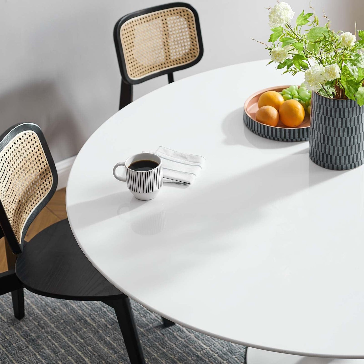 Modway Lippa 60" Round Wood Top Dining Table FredCo