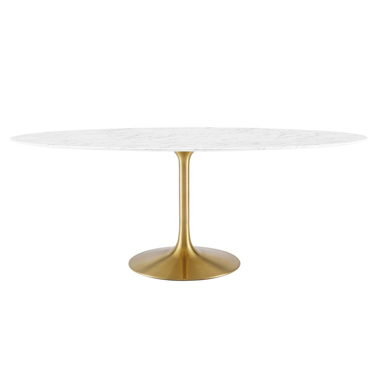 Modway Lippa 78" Oval Artificial Marble Dining Table, EEI-3257 FredCo