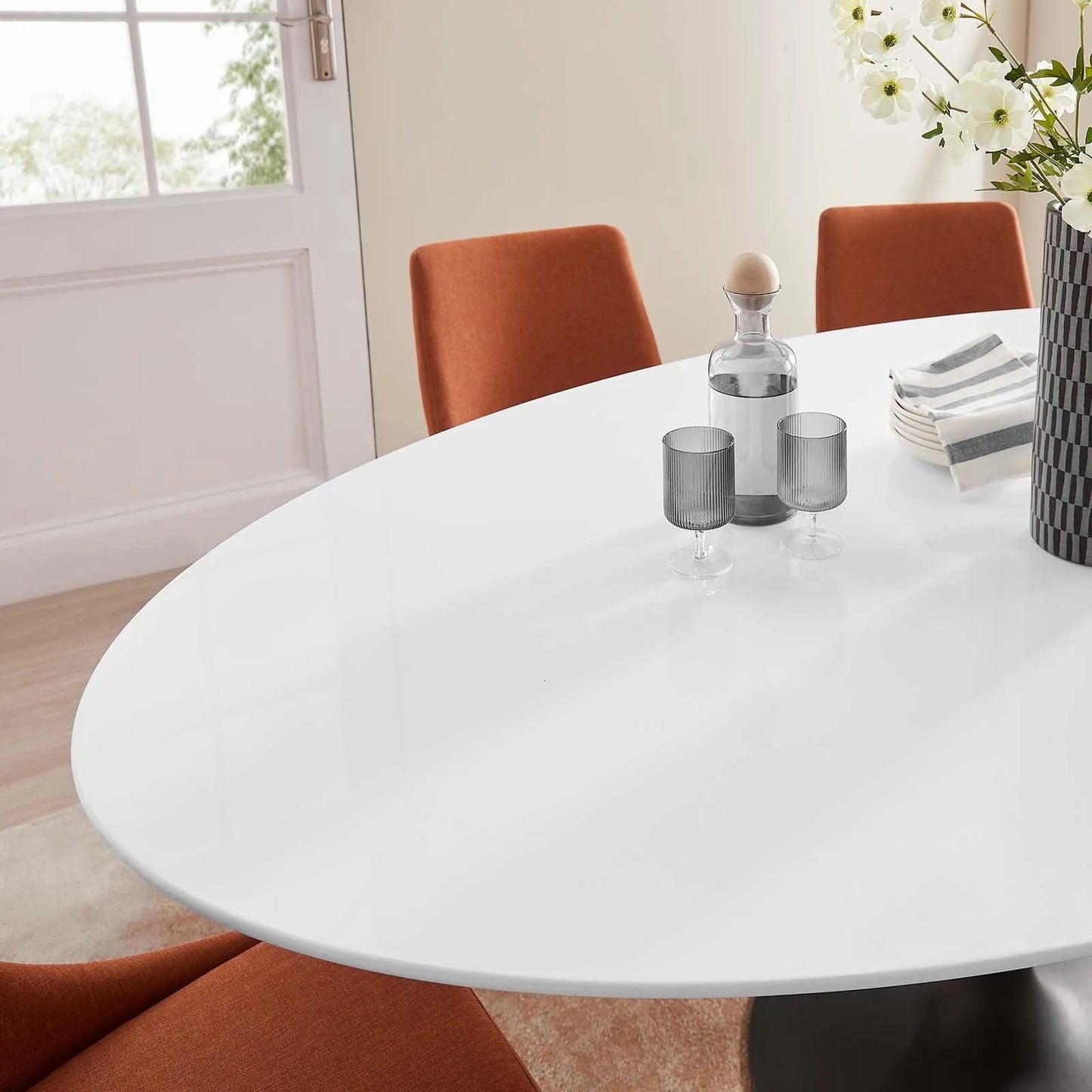 Modway Lippa 78" Oval Dining Table FredCo