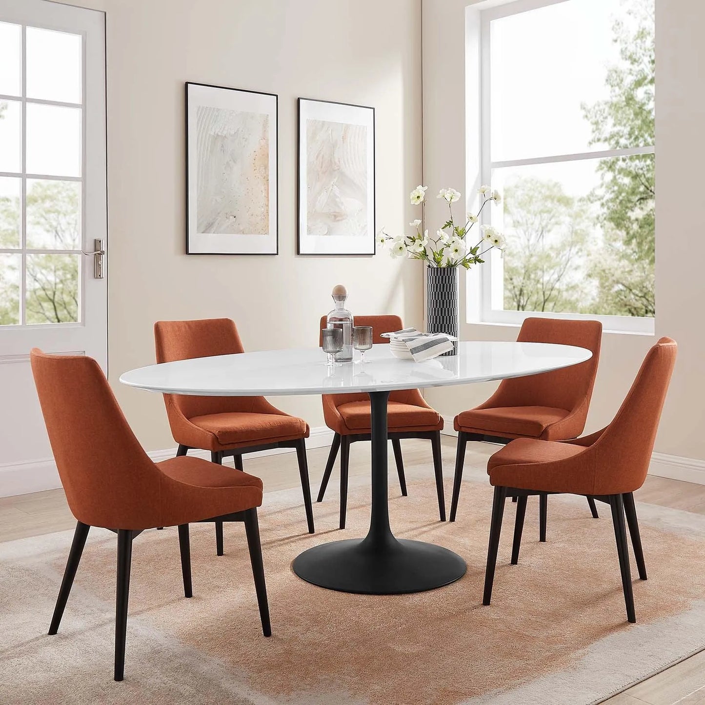 Modway Lippa 78" Oval Dining Table FredCo